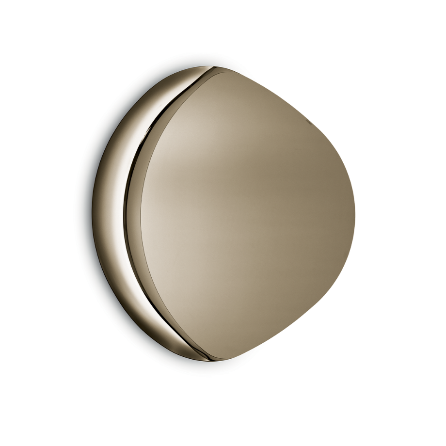 Specchio da parete sagomato "Silhouette" con semi cornice in vetro fuso