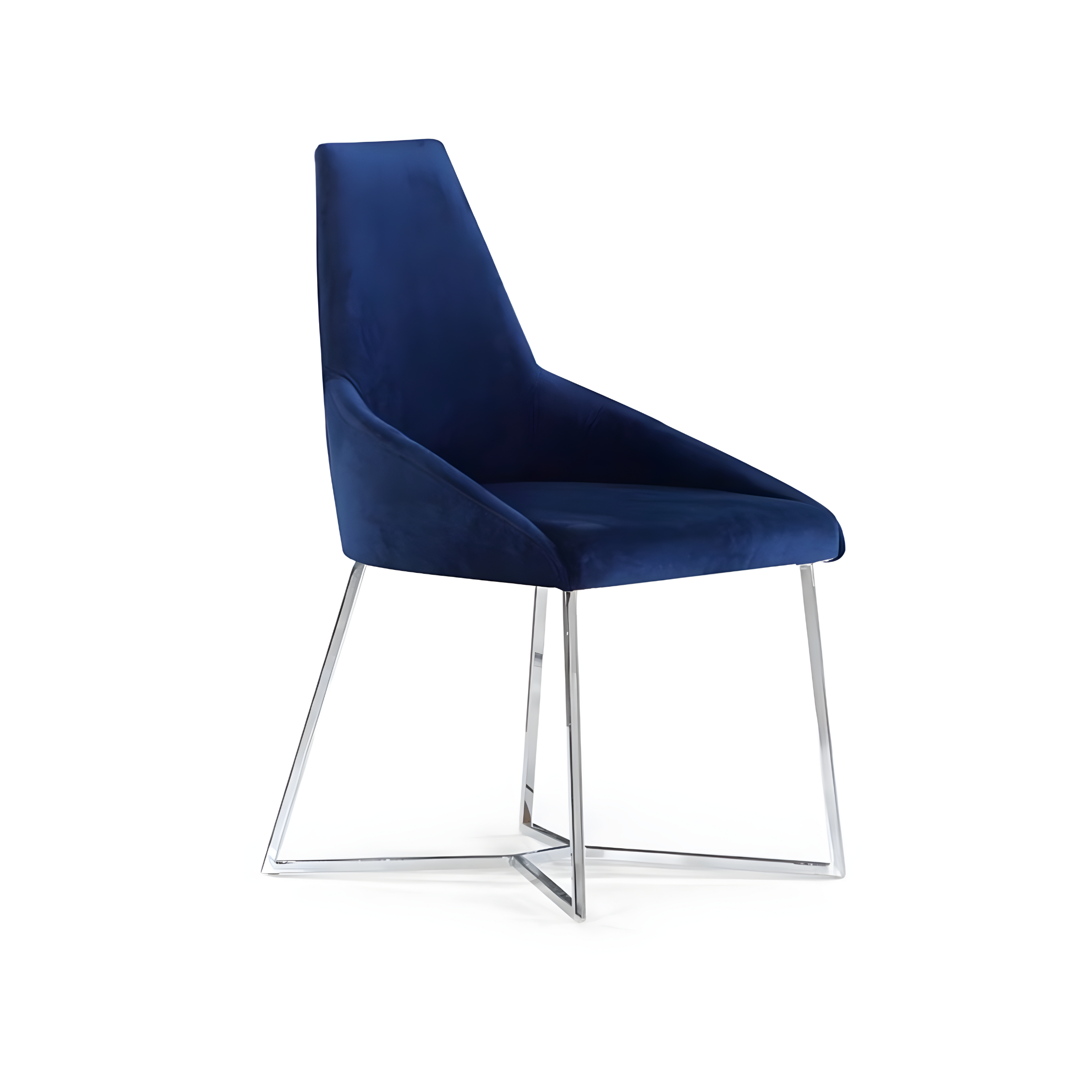 Set di sedie da pranzo "Enzio" imbottite in tessuto con struttura in metallo cm 52x48 90h