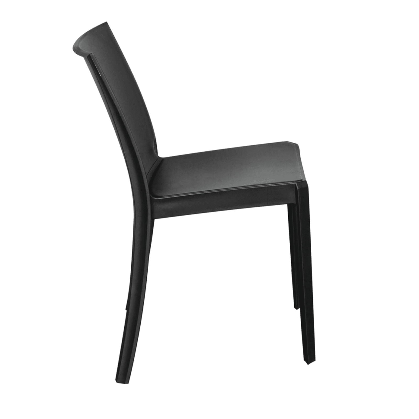 Chaise de salle à manger Perla en polypropylène pour jardin, empilable, antidérapante, 47x55 cm, 82h