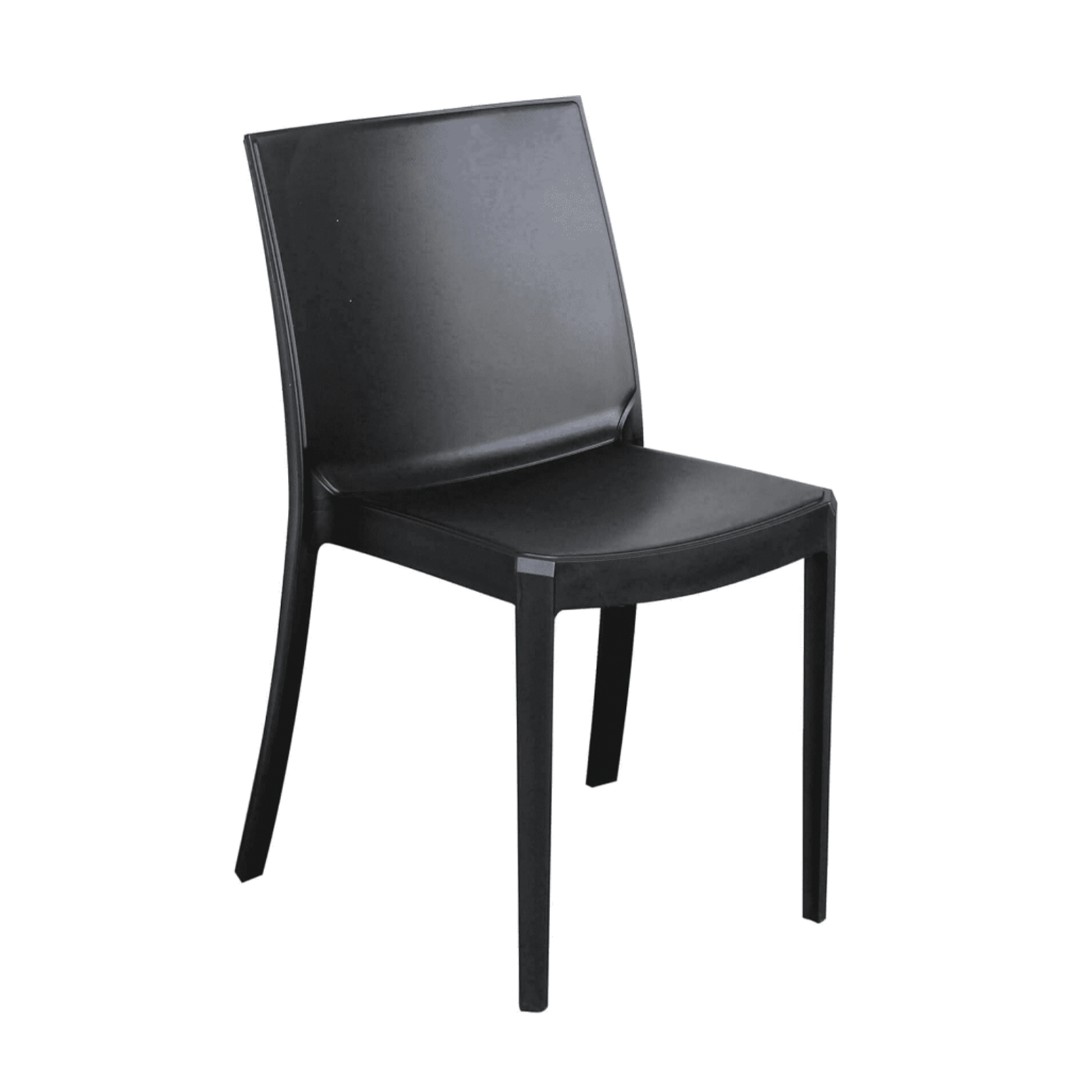 Chaise de salle à manger Perla en polypropylène pour jardin, empilable, antidérapante, 47x55 cm, 82h