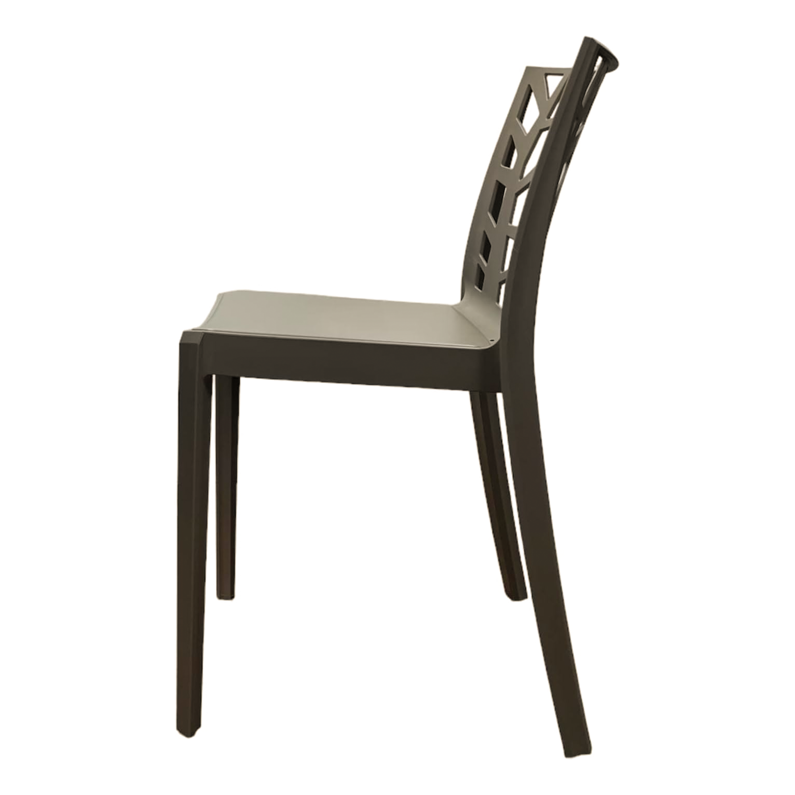 4pcs Chaise de jardin empilable "Matrix" en polypropylène résistant 47x55 cm 82h