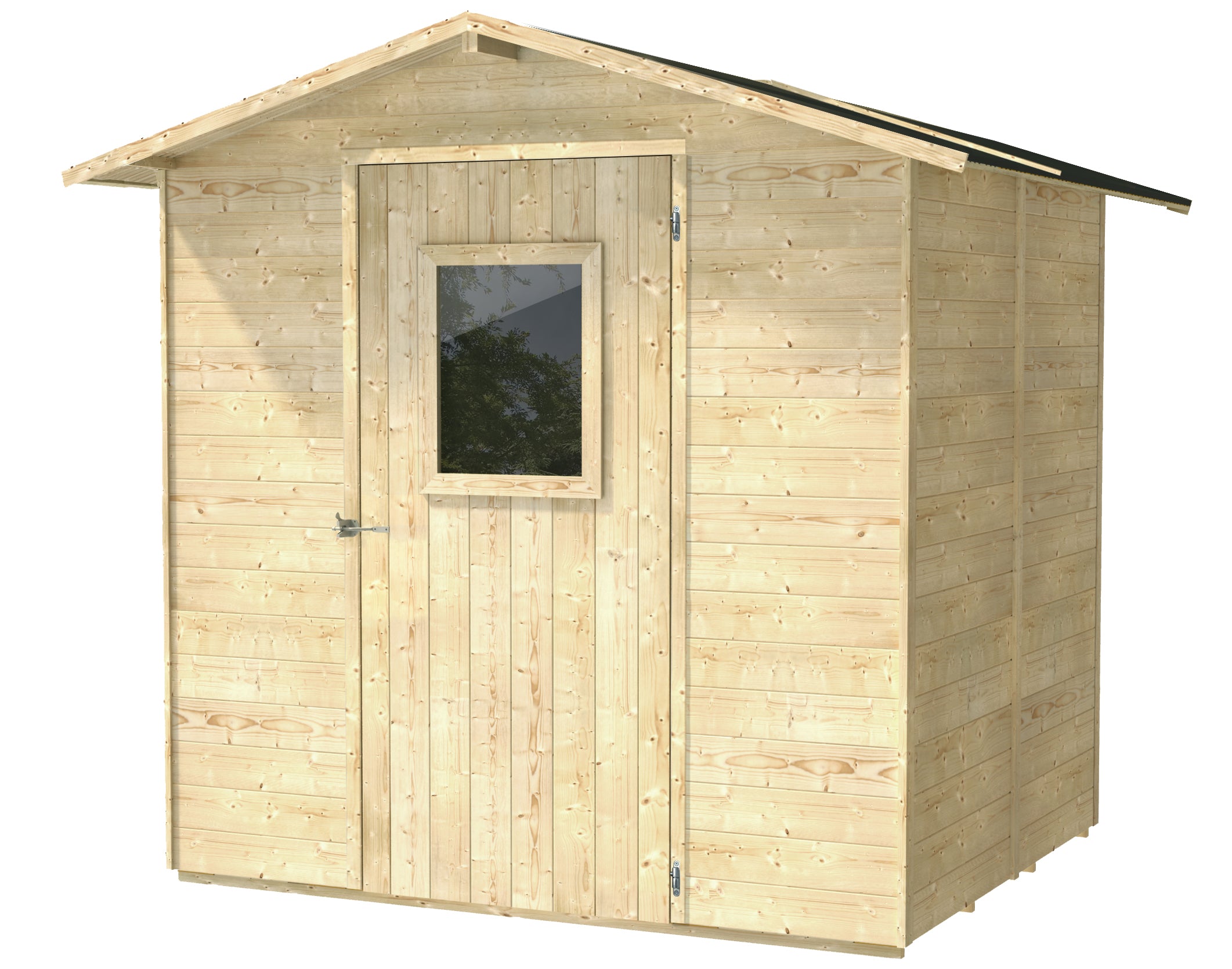 Abri de jardin en bois "Vaniglia" simple porte avec fenêtre PEFC 200x200 cm 214h