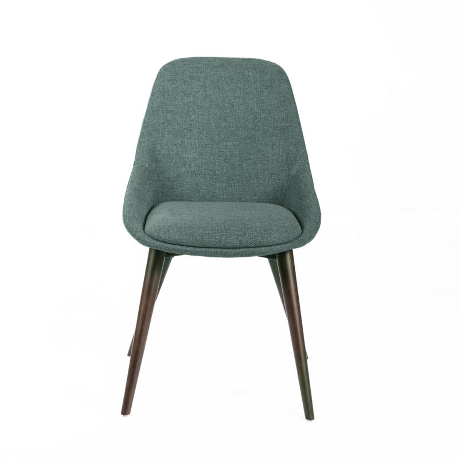 Set di sedie moderne da pranzo in tessuto "Zaira" struttura in legno cm 49x58 85h