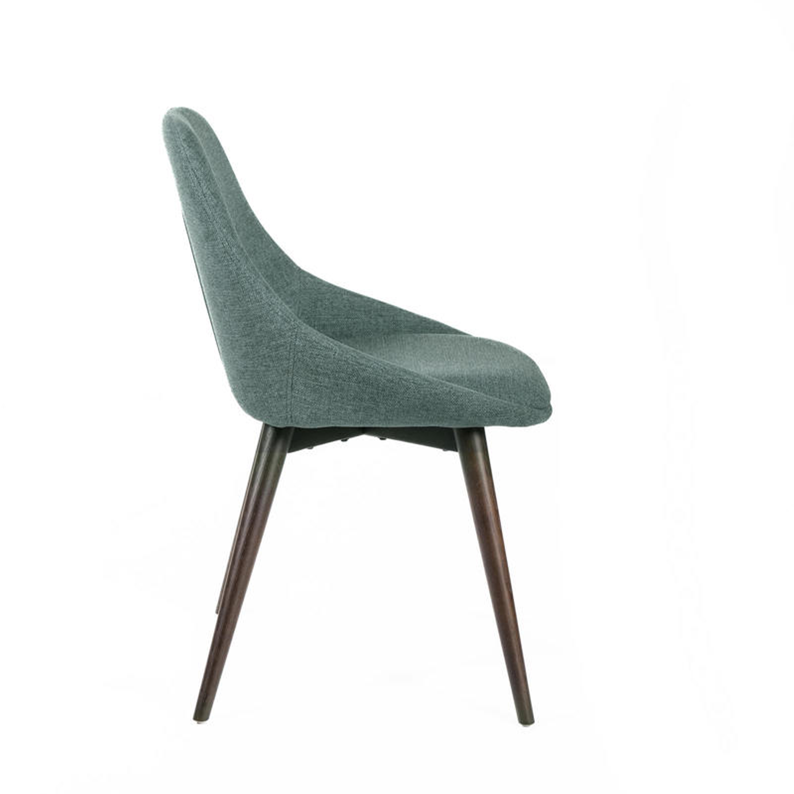 Set di sedie moderne da pranzo in tessuto "Zaira" struttura in legno cm 49x58 85h