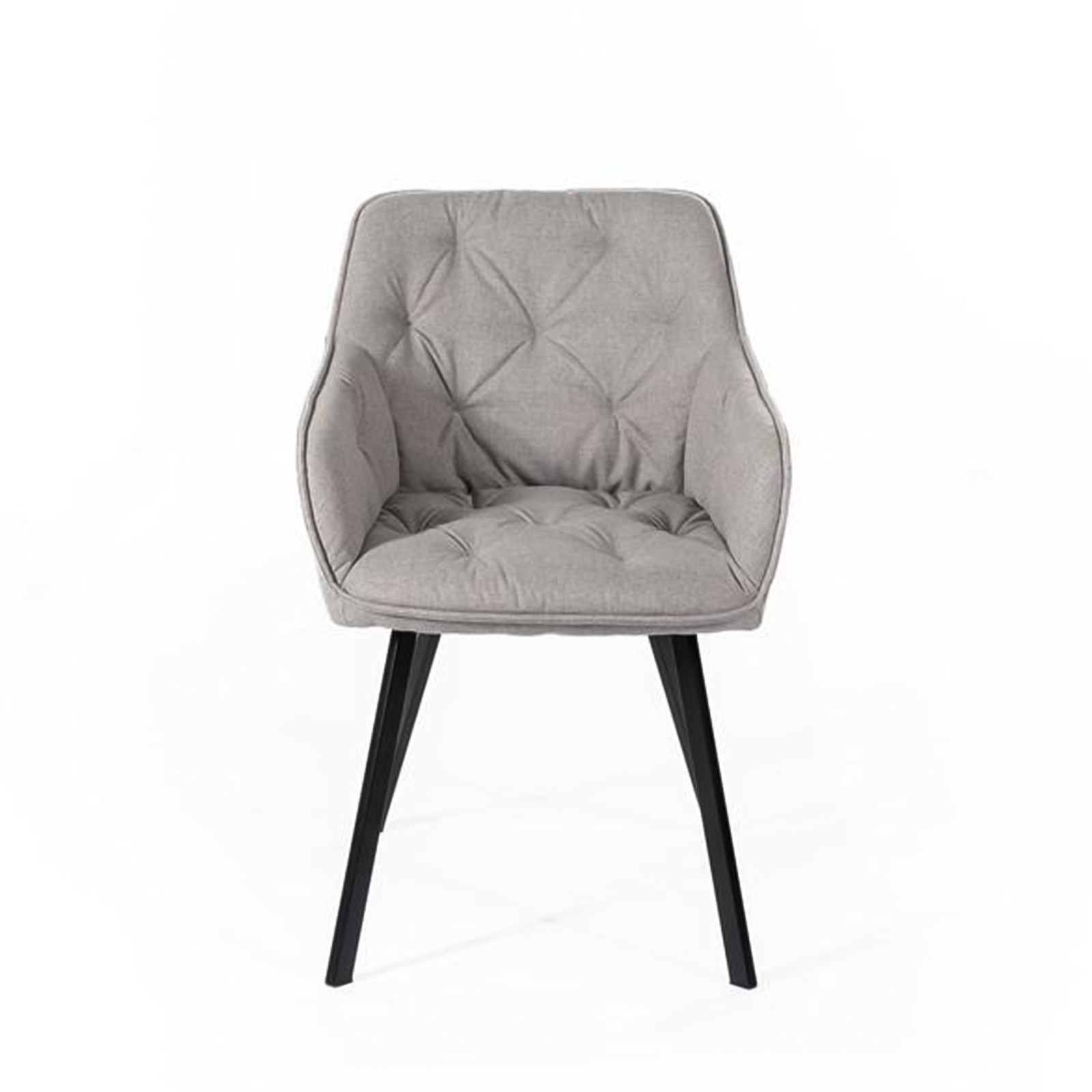 Set di sedie imbottite "Dalia" da soggiorno in tessuto gambe in metallo verniciato cm 55x60 79h