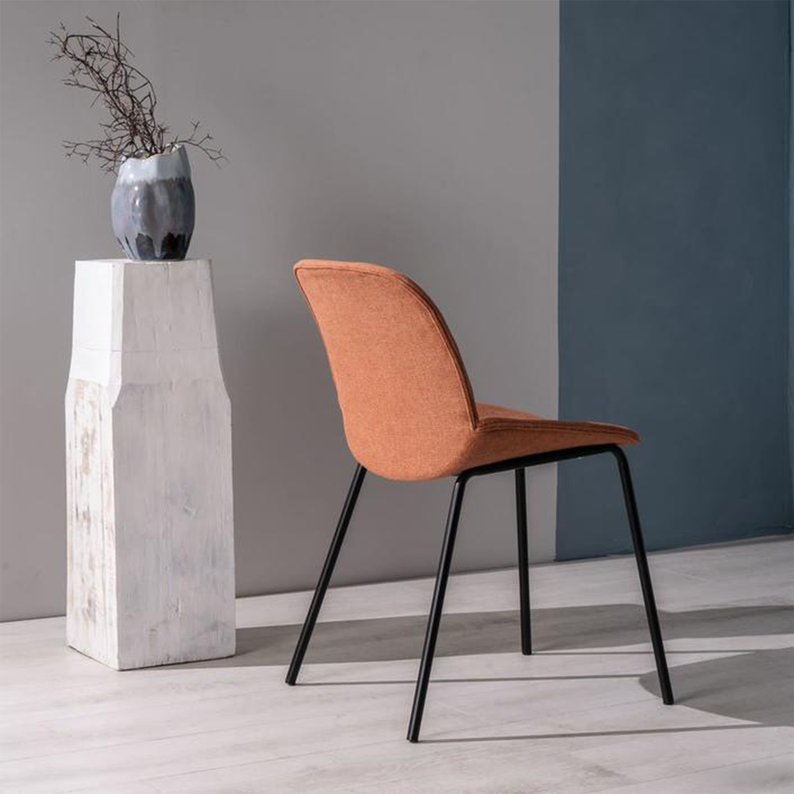 Silla elegante y moderna de tela "Eva" 46x57 cm 80h