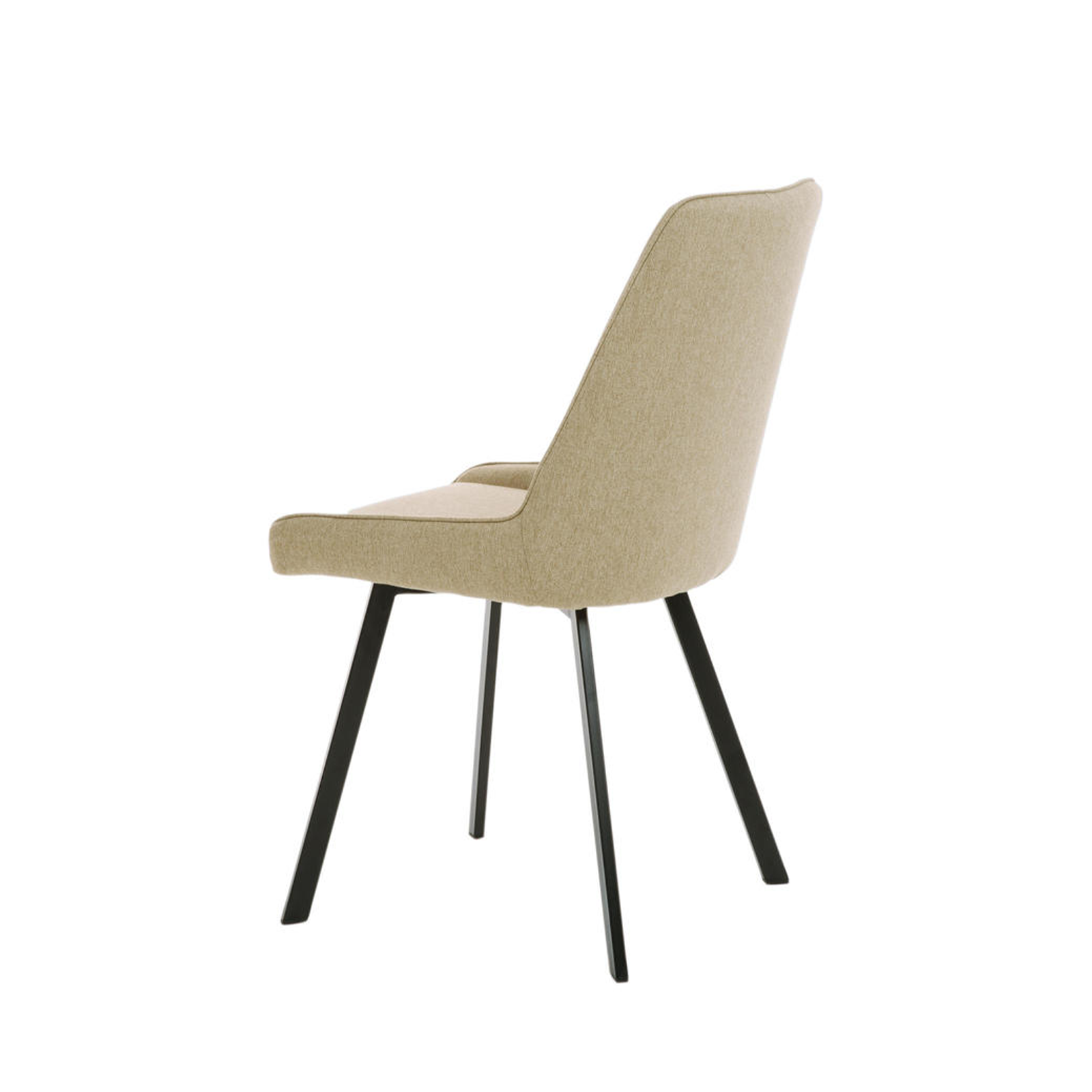 Set di sedie moderne in tessuto da soggiorno "Woody" con gambe in metallo cm 46x57 80h