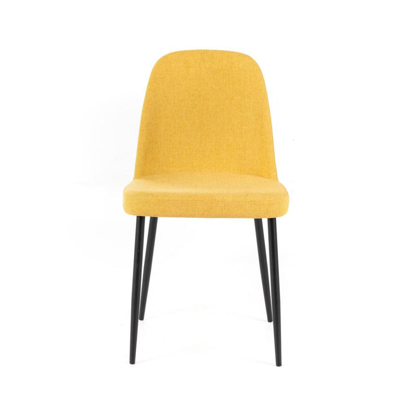 Set di sedie moderne in tessuto "Giglio" con gambe in metallo verniciato cm 46x55 85h