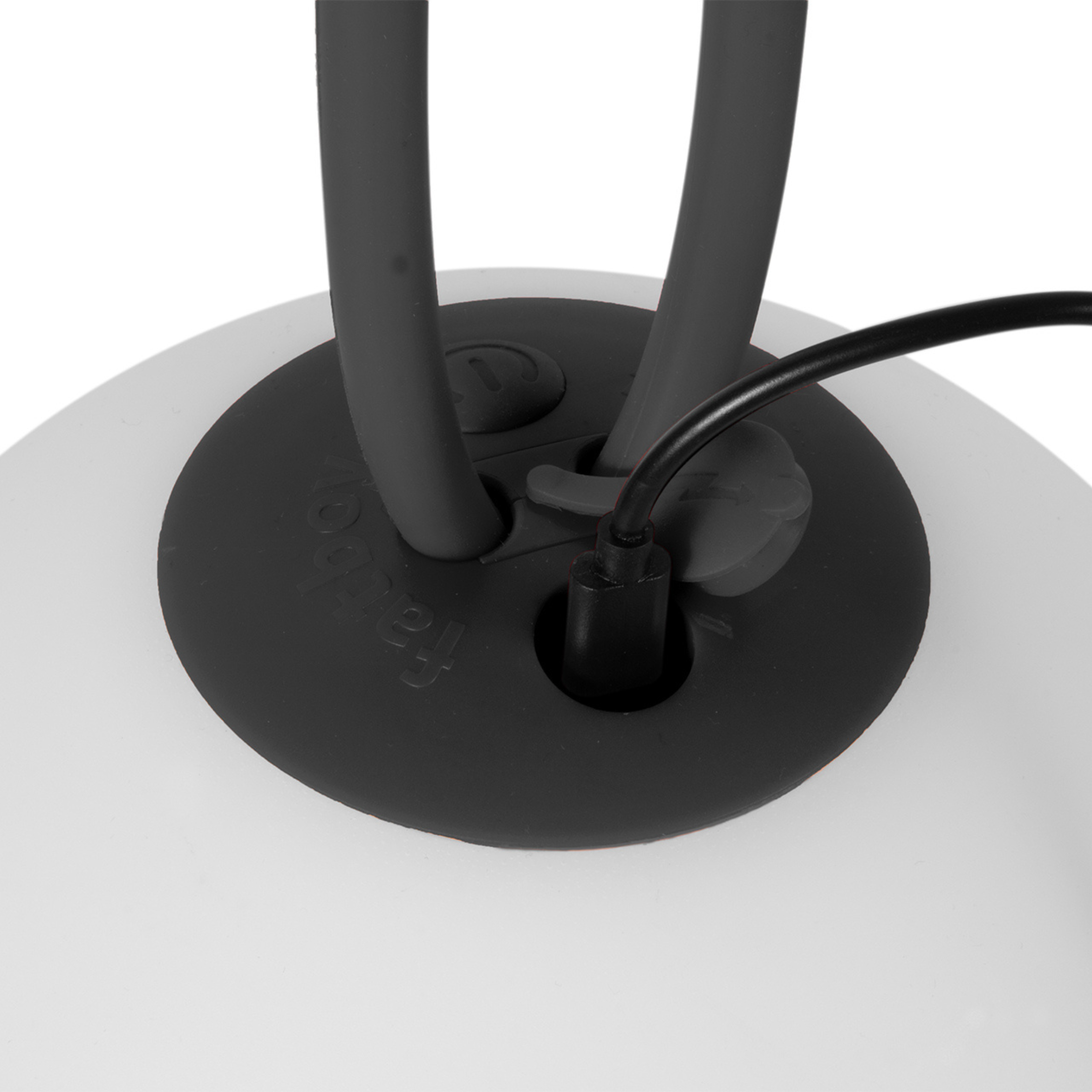 Juego de 2 lámparas LED suspendidas a pilas "Bolleke" de HDPE con gancho de goma 20x20 cm