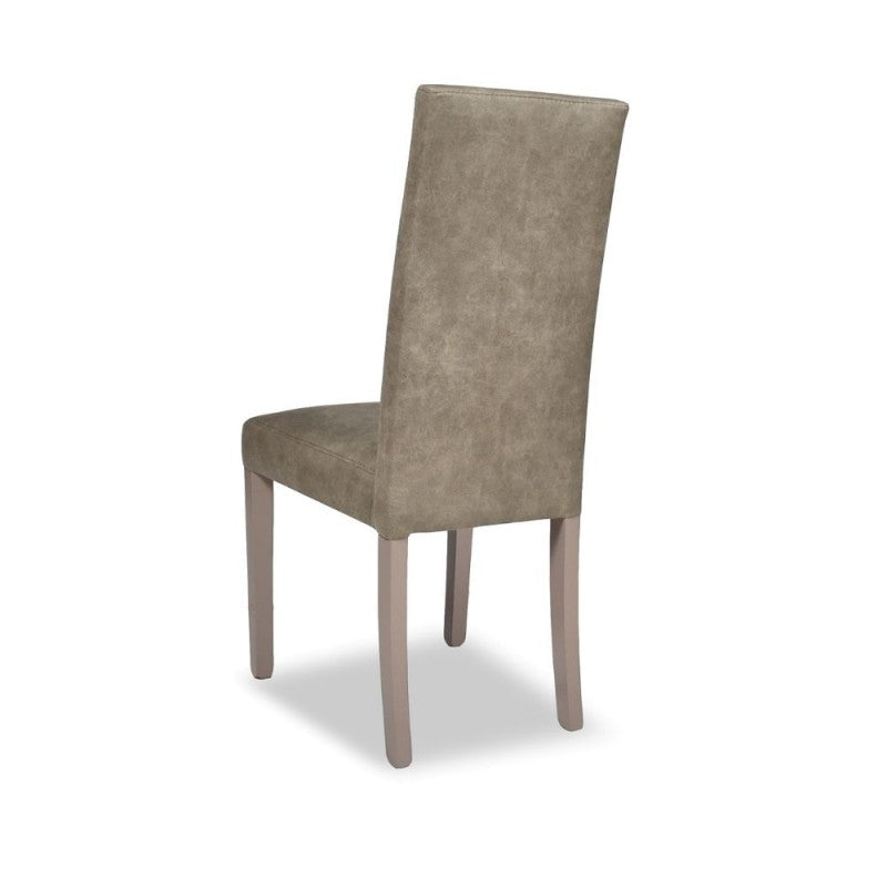 Set di sedie da pranzo "Nancy" imbottite in tessuto con gambe in legno cm 47x47 101h