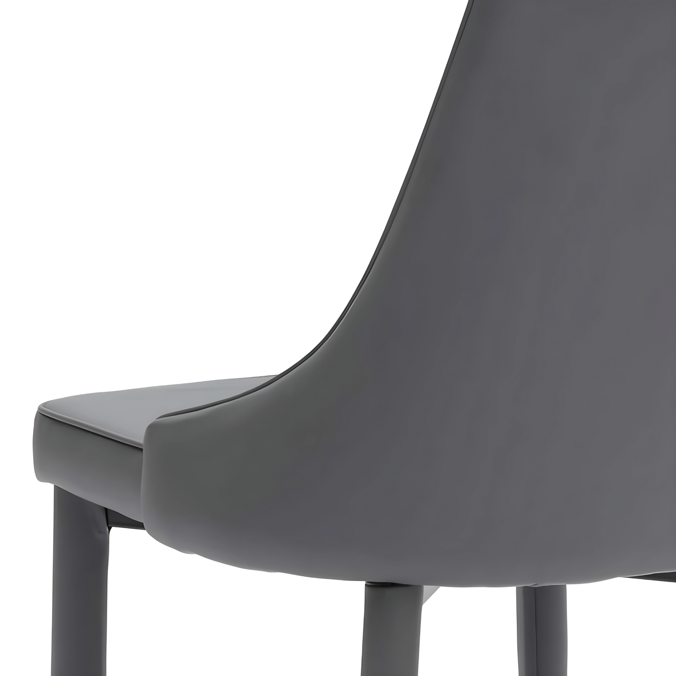 Silla acolchada símil piel "Myriam" sillón moderno 46x46 cm 91h