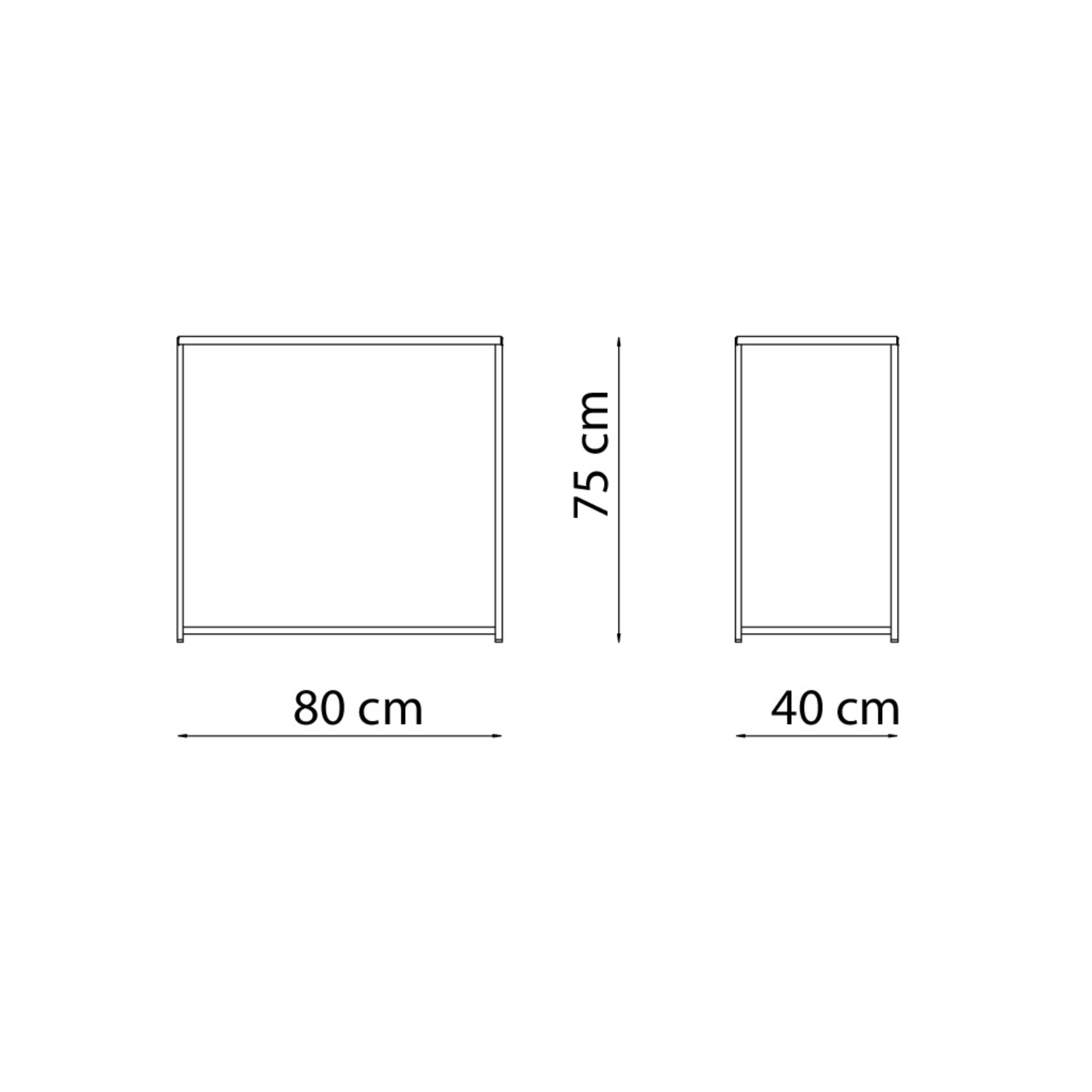 Console métal "Daisy" salon de jardin table 40x80 cm 75h