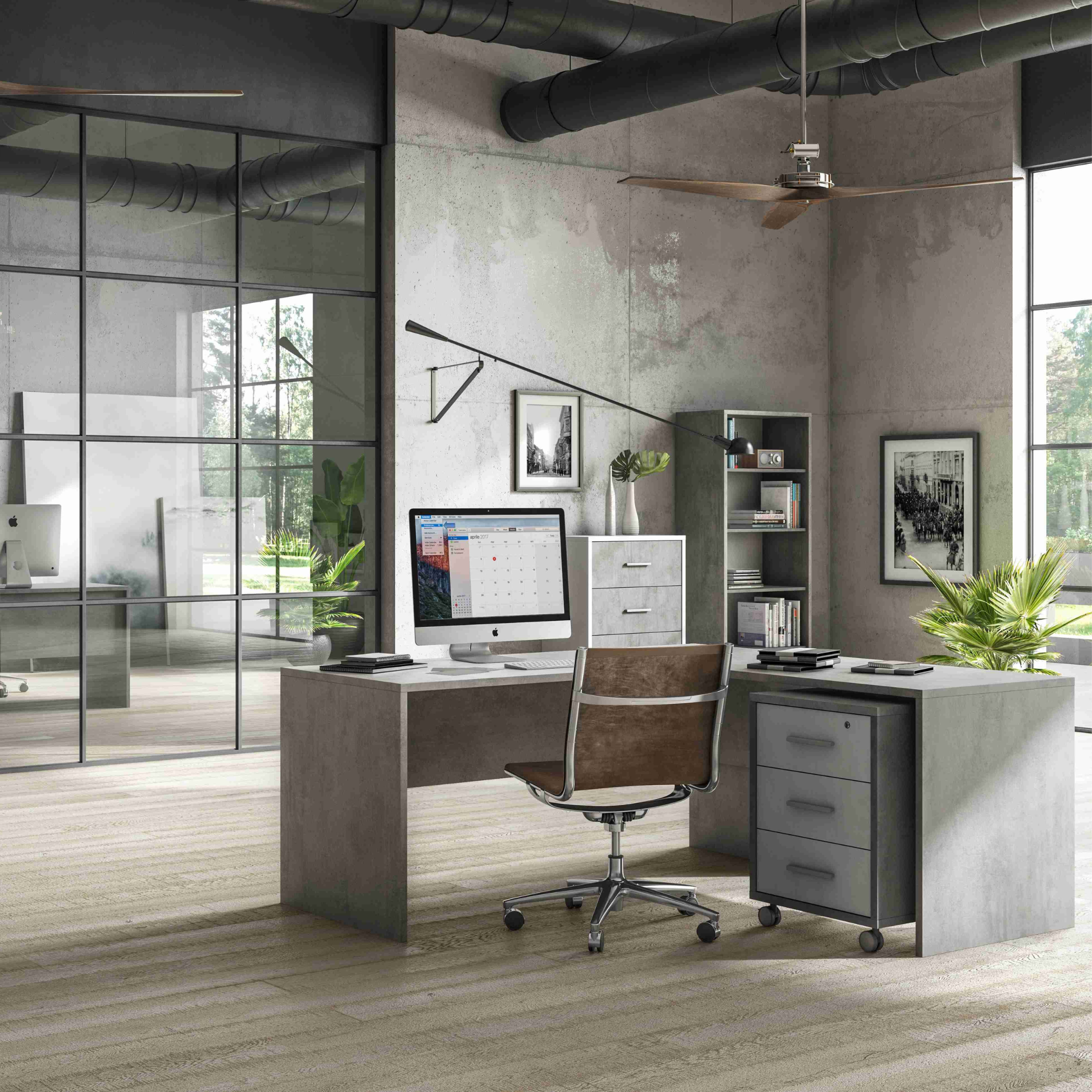 Scrivania in legno angolare "Alessia" per studio o cameretta cm 160x150 76h