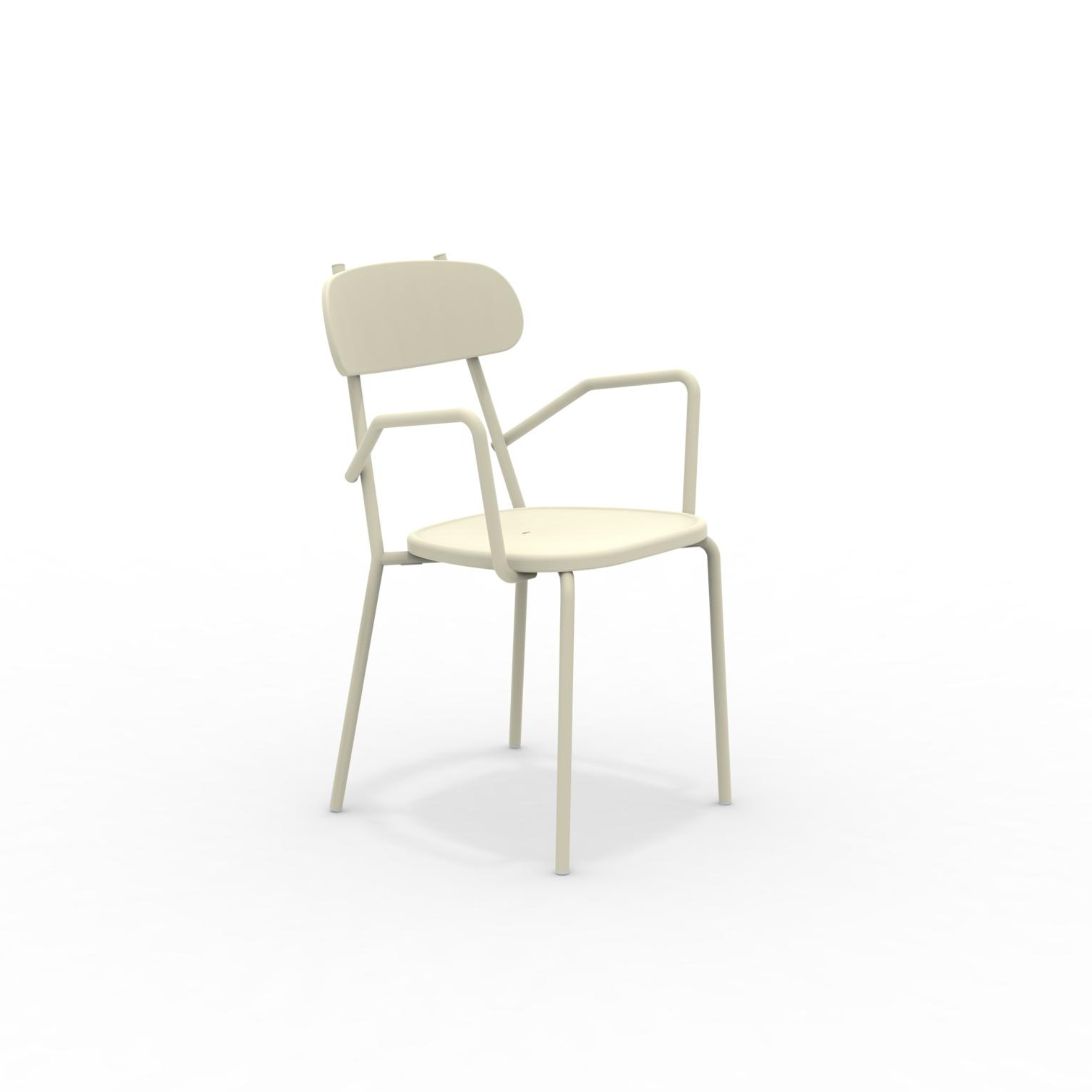 Set di sedie "Fox" da giardino in metallo verniciato impilabili cm 53x53 84h