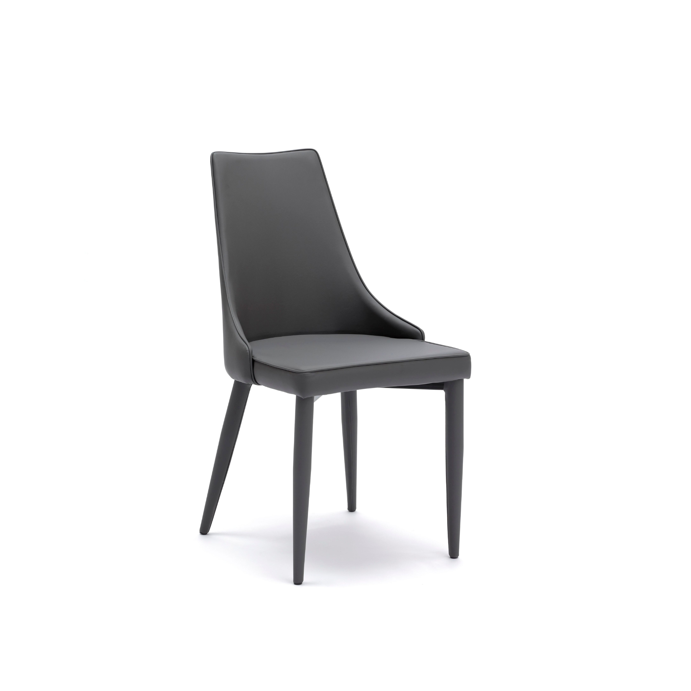 Chaise rembourrée simili cuir "Myriam" fauteuil moderne 46x46 cm 91h