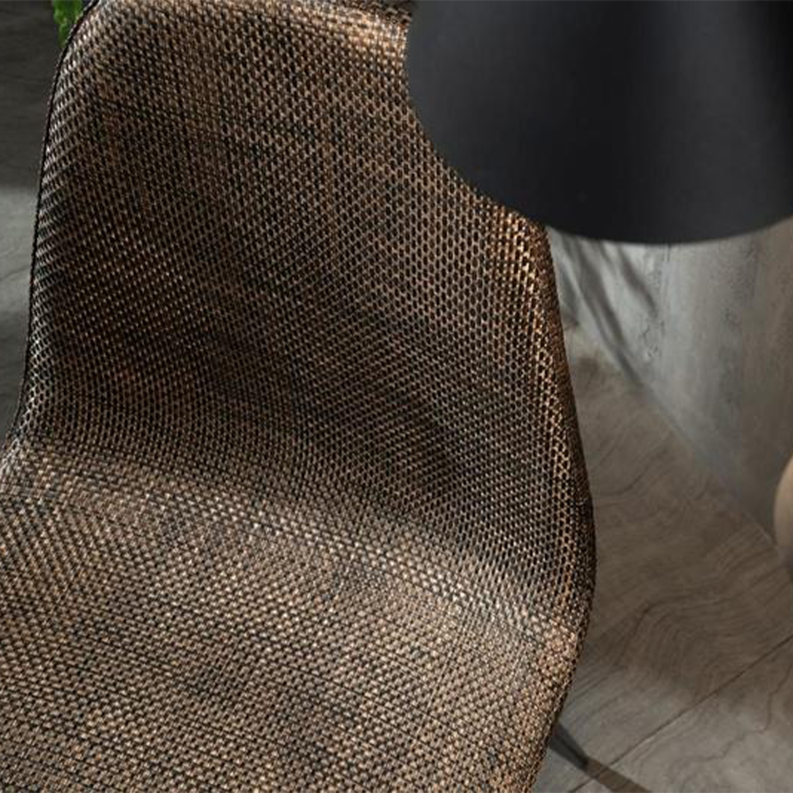 Set di sedie da pranzo in similcuoio "Florida" rattan vintage