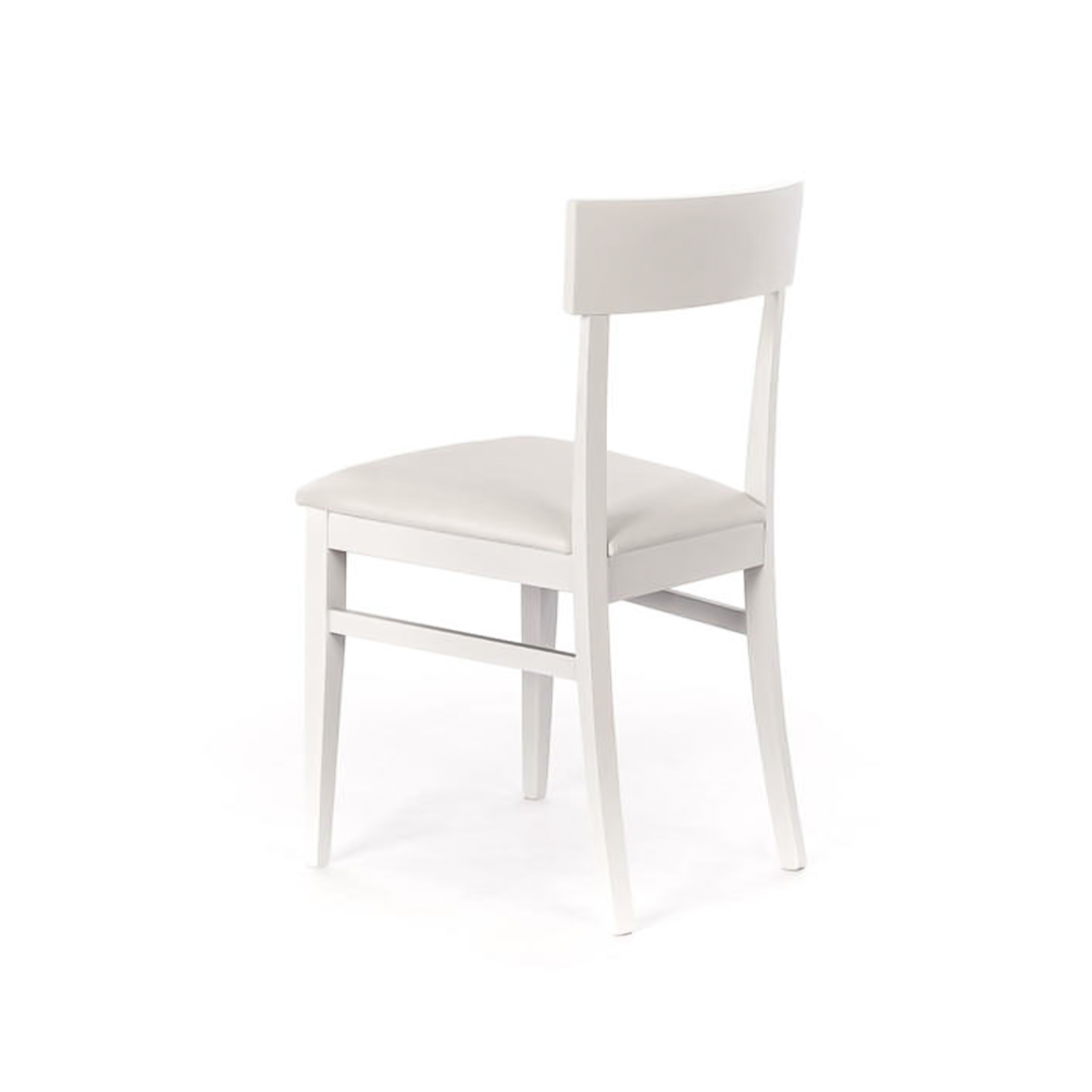 Set di sedie da soggiorno "Siena" in legno laccato imbottite moderne cm 44x45 82h