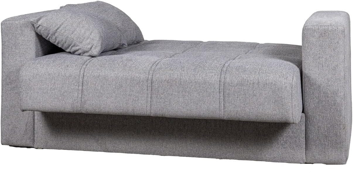 Divano 2 posti imbottito "Nora" con cassettone in tessuto cm 155x80 87h