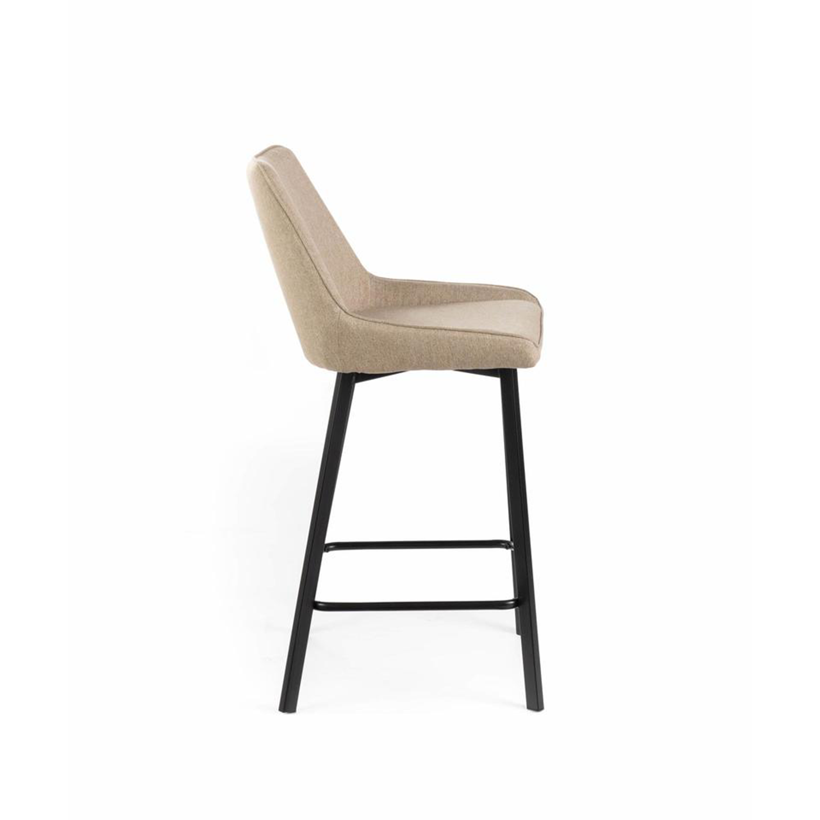 Set di sgabelli alti "Fox" in tessuto imbottito con poggiapiedi cm 44x50 94h