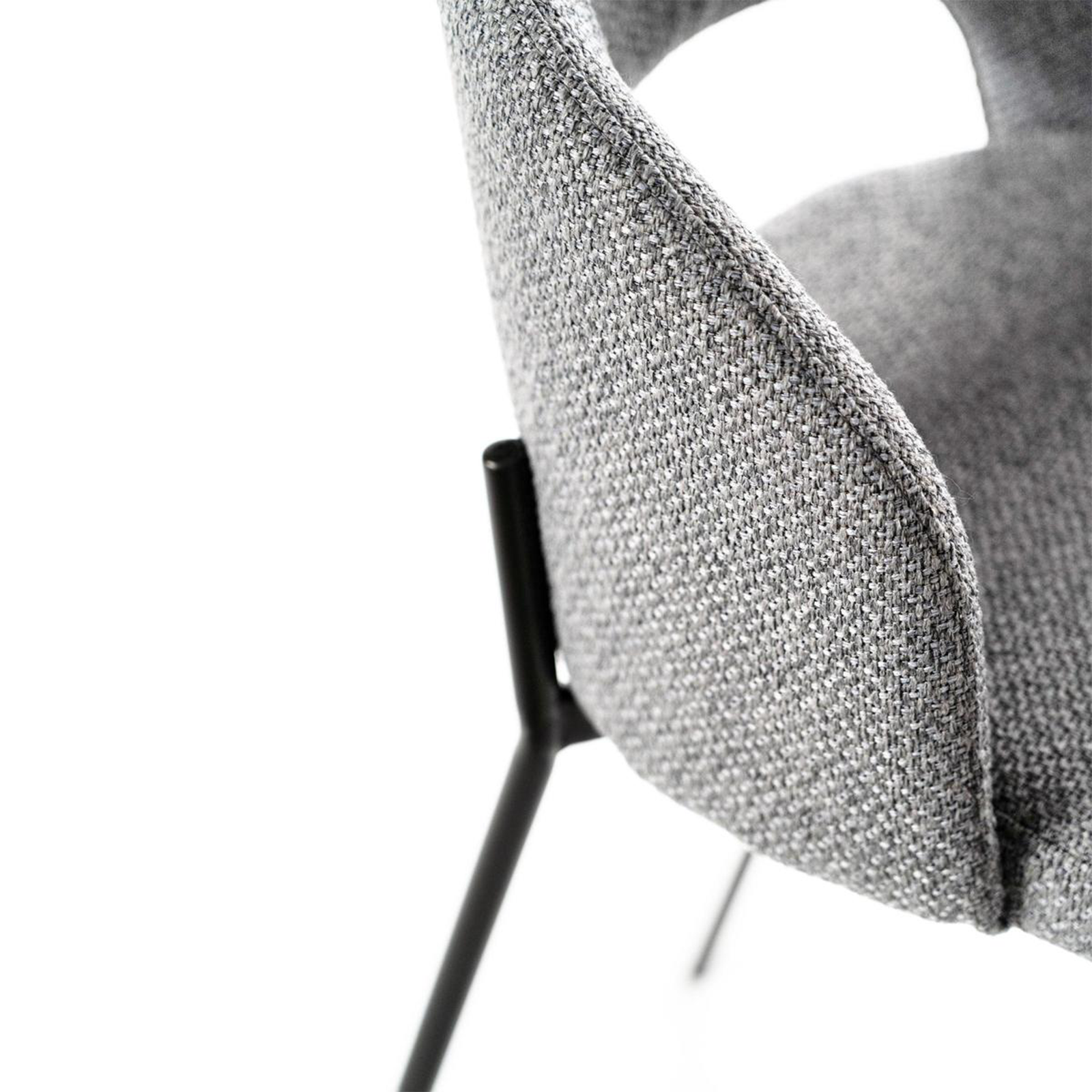 Tabouret haut "Greta" en tissu rembourré avec repose-pieds 52x50 cm 98h