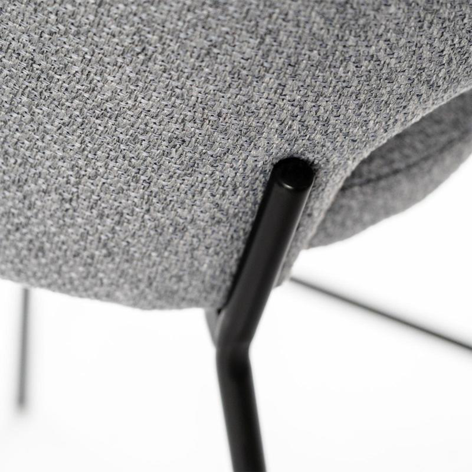 Tabouret haut "Greta" en tissu rembourré avec repose-pieds 52x50 cm 98h