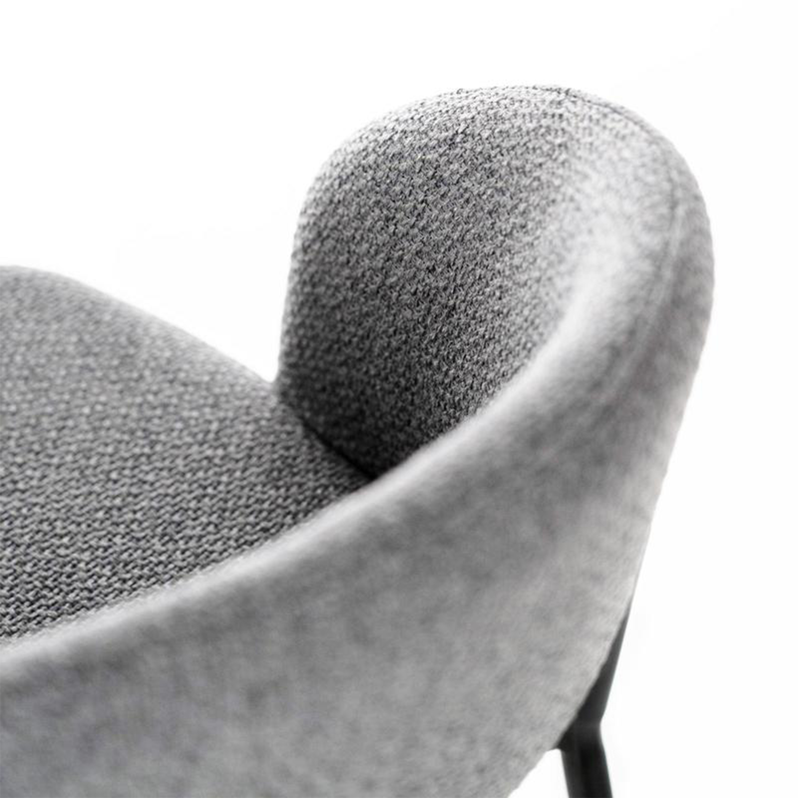 Tabouret haut "Greta" en tissu rembourré avec repose-pieds 52x50 cm 98h