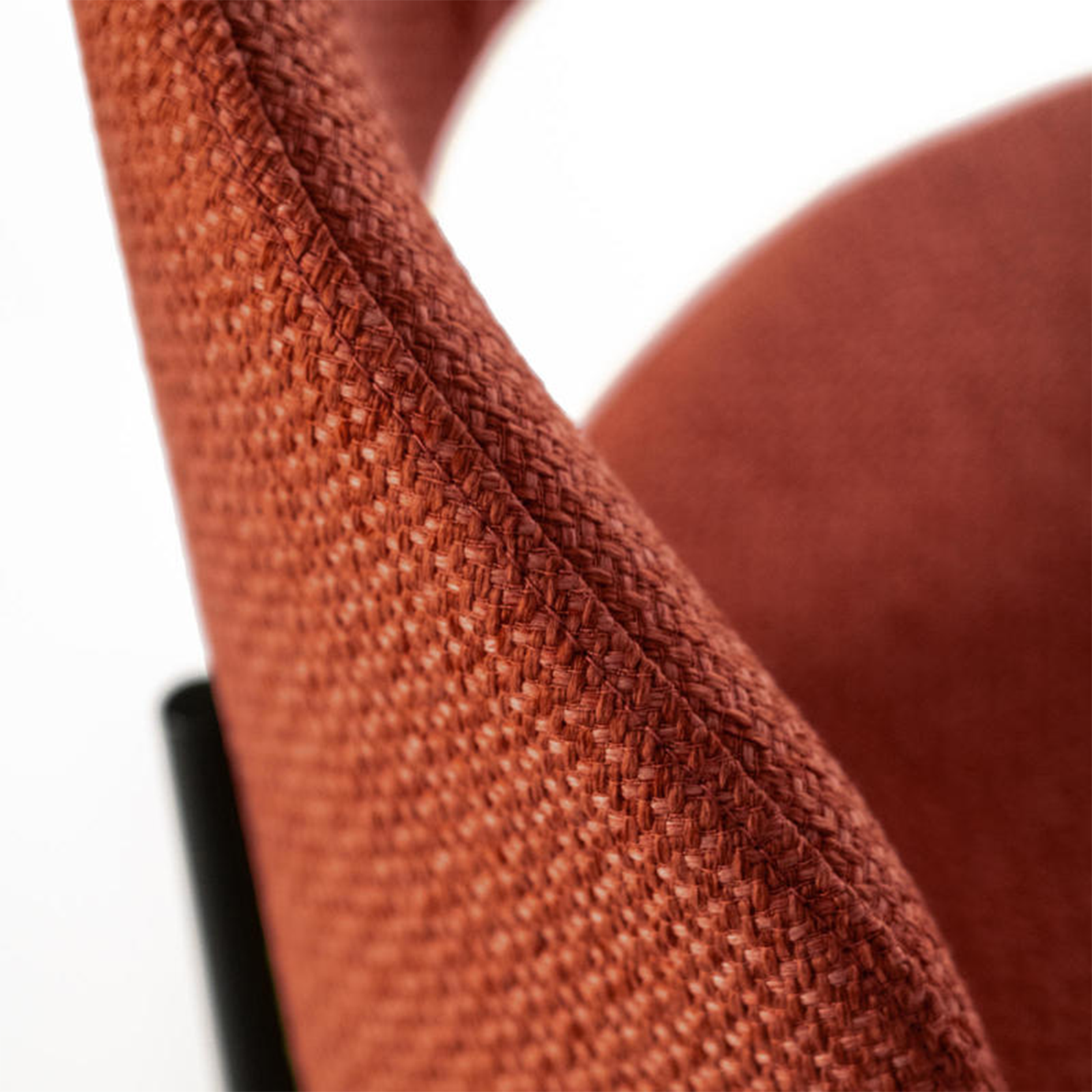 Tabouret haut "Greta" en tissu rembourré avec repose-pieds 52x50 cm 98h