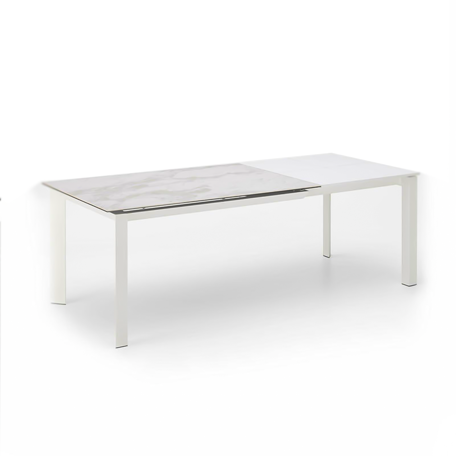 Tavolo allungabile Stones "Account" piano in ceramica gambe in alluminio cm 140/220x90 75h