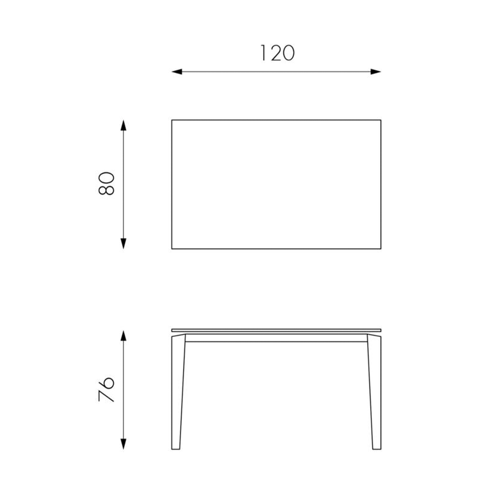 Mesa extensible de cristal templado ''Ceramica 2'' 80x120/170 h76
