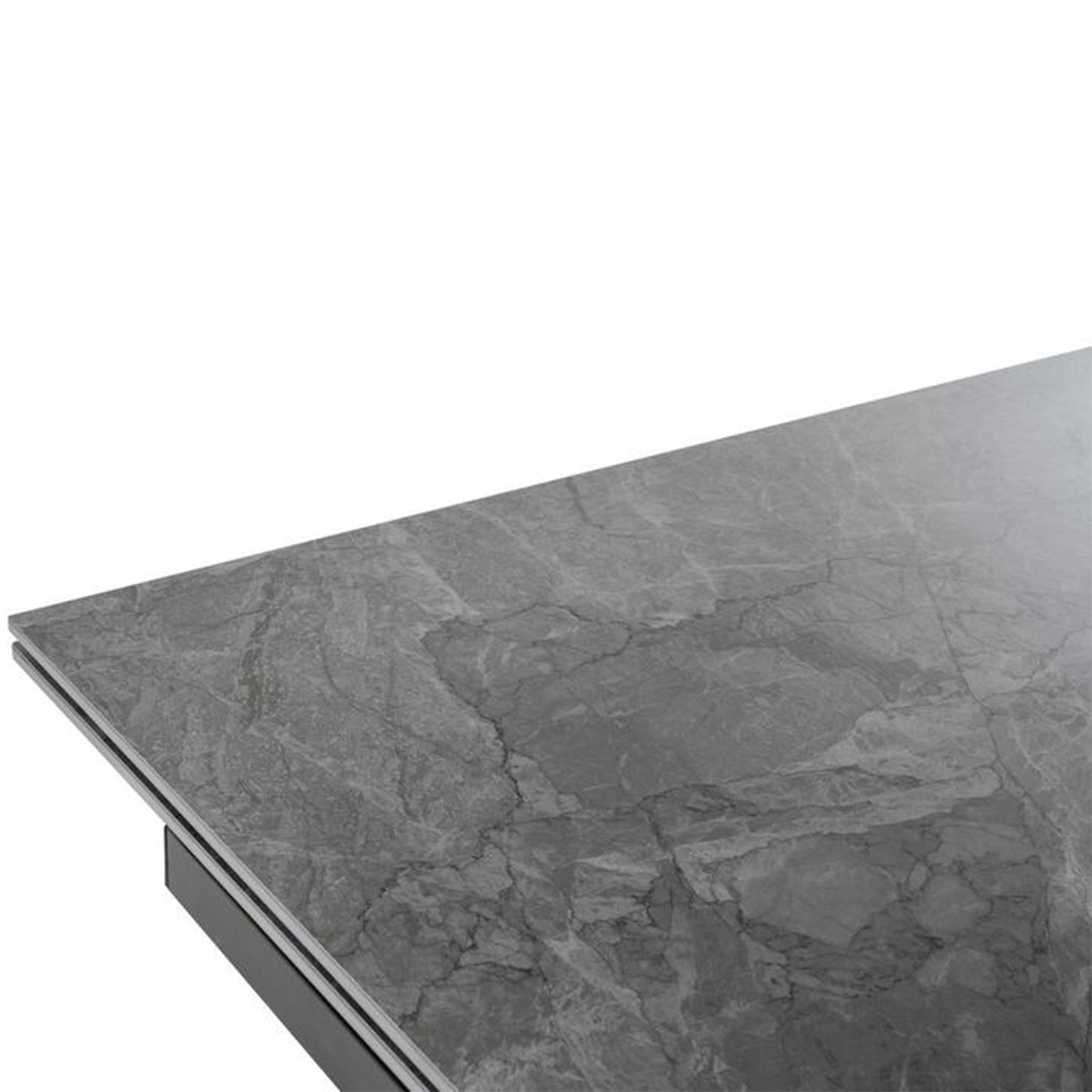 Tavolo allungabile "Zante" piano in pietra effetto marmo cm 200x80 76h