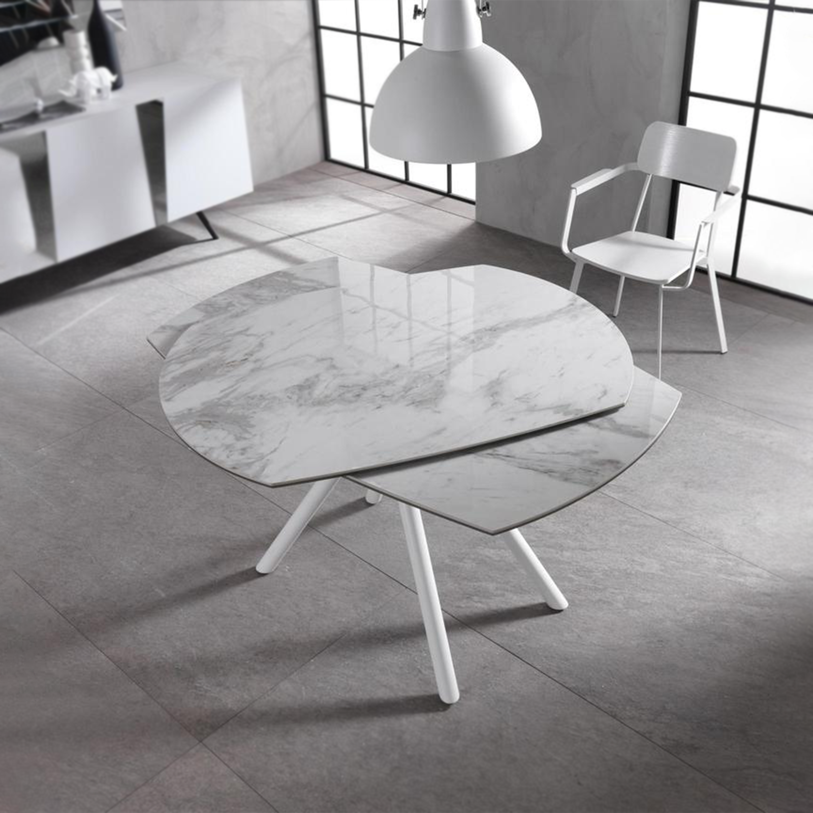 Table extensible "Kyoto Four" avec plateau en céramique 6 places 120/180x90 76h cm