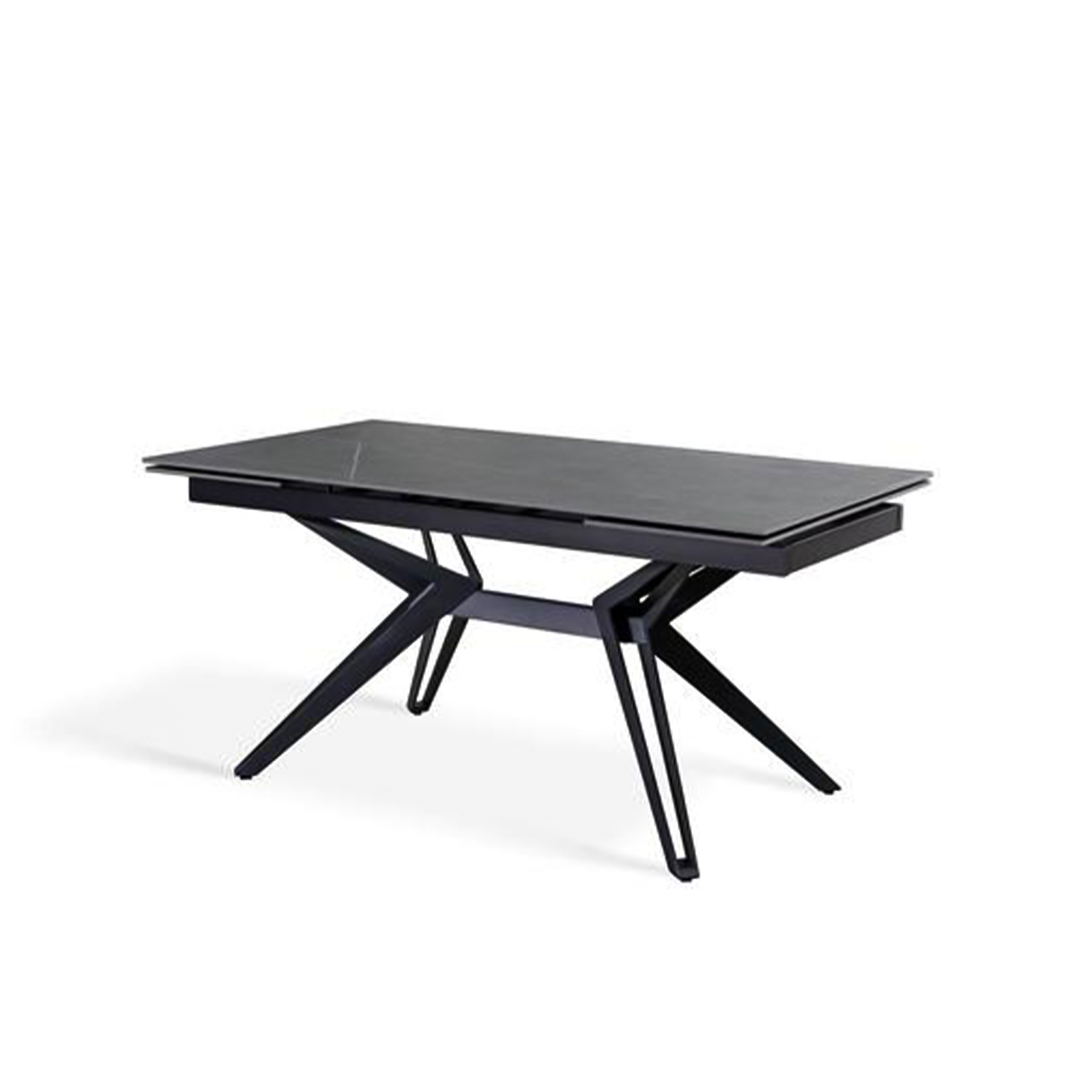 Tavolo moderno da pranzo "Horeca" allungabile con piano in ceramica effetto marmo