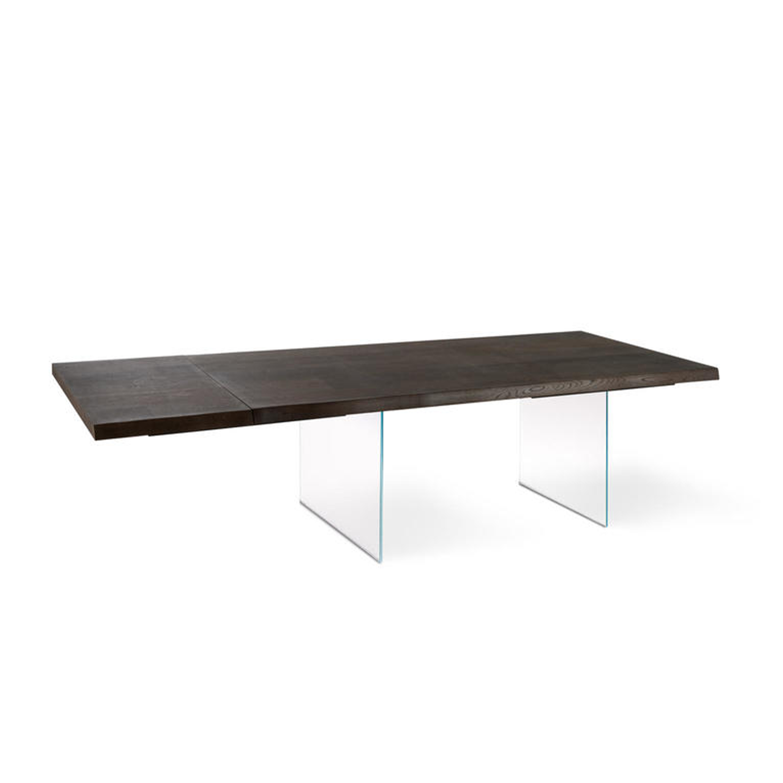 Tavolo allungabile "Fabien" in legno gambe in vetro temperato cm 160/240x90 76h