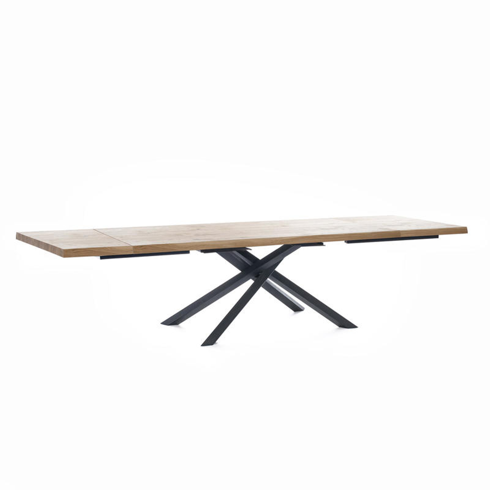 Tavolo allungabile "Théodore" piano in legno e gambe in metallo cm 160/240x90 76h