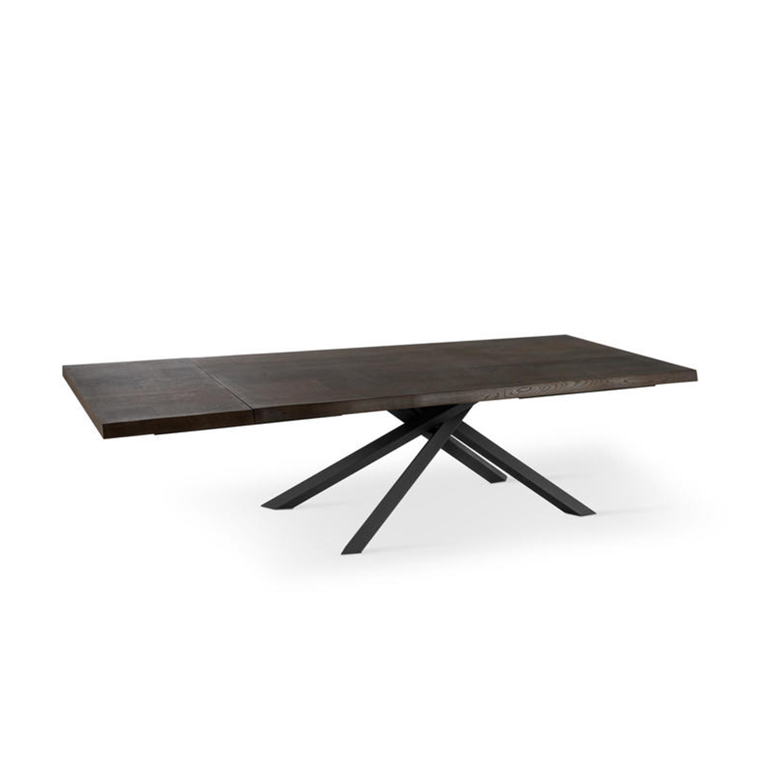 Tavolo allungabile "Théodore" piano in legno e gambe in metallo cm 160/240x90 76h