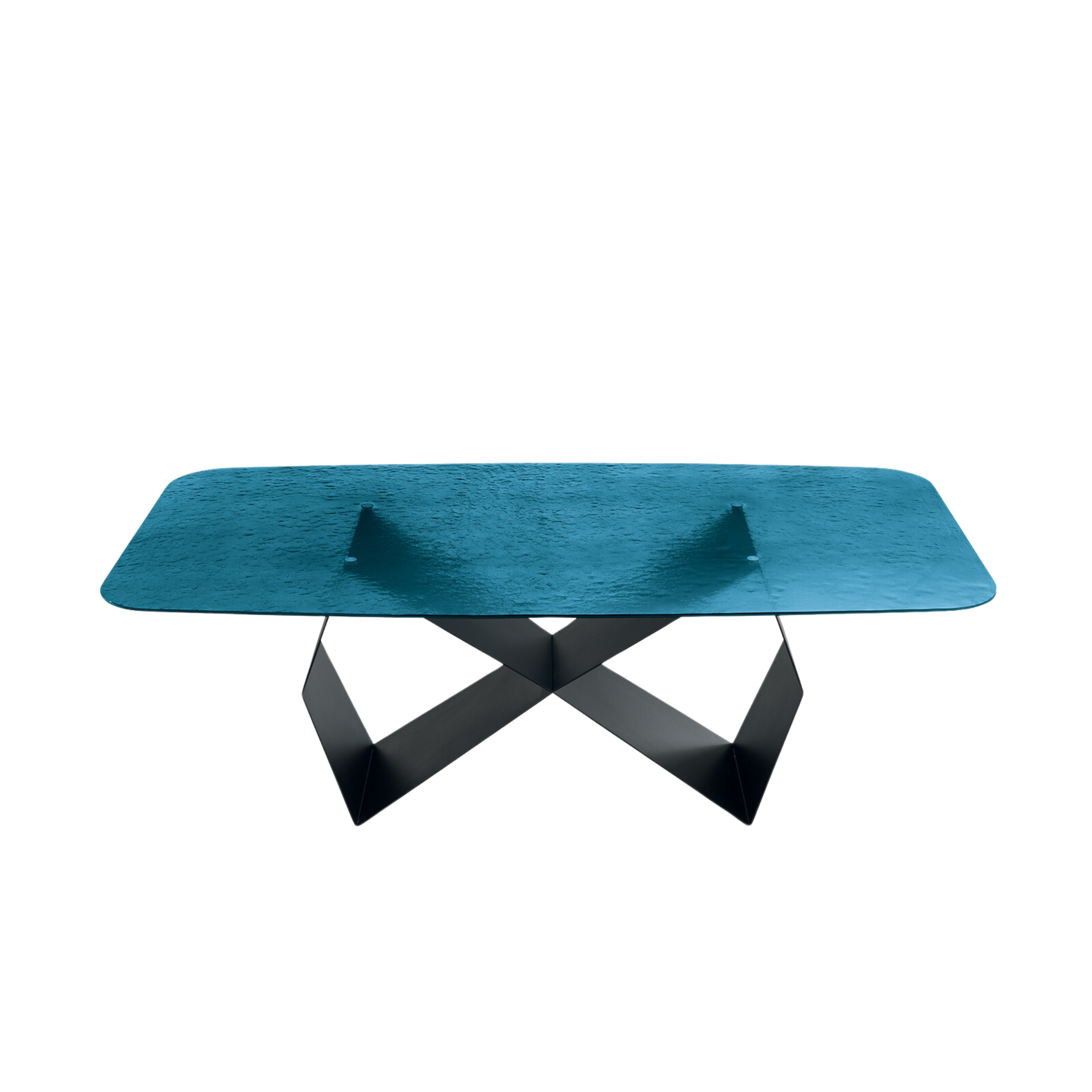 Tavolo fisso moderno "Karlito" con base in metallo verniciato cm 210x110 75h