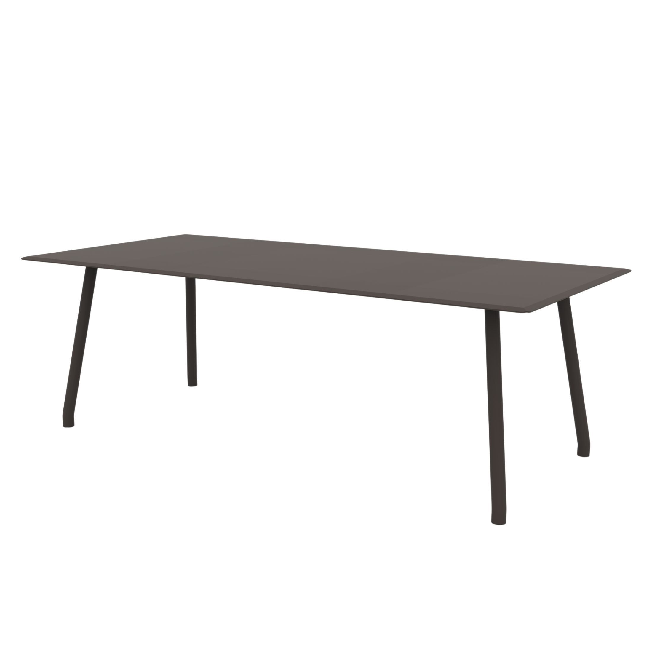 Table ronde en métal galvanisé "Roma" pour jardin démontable 130x130 cm 75h