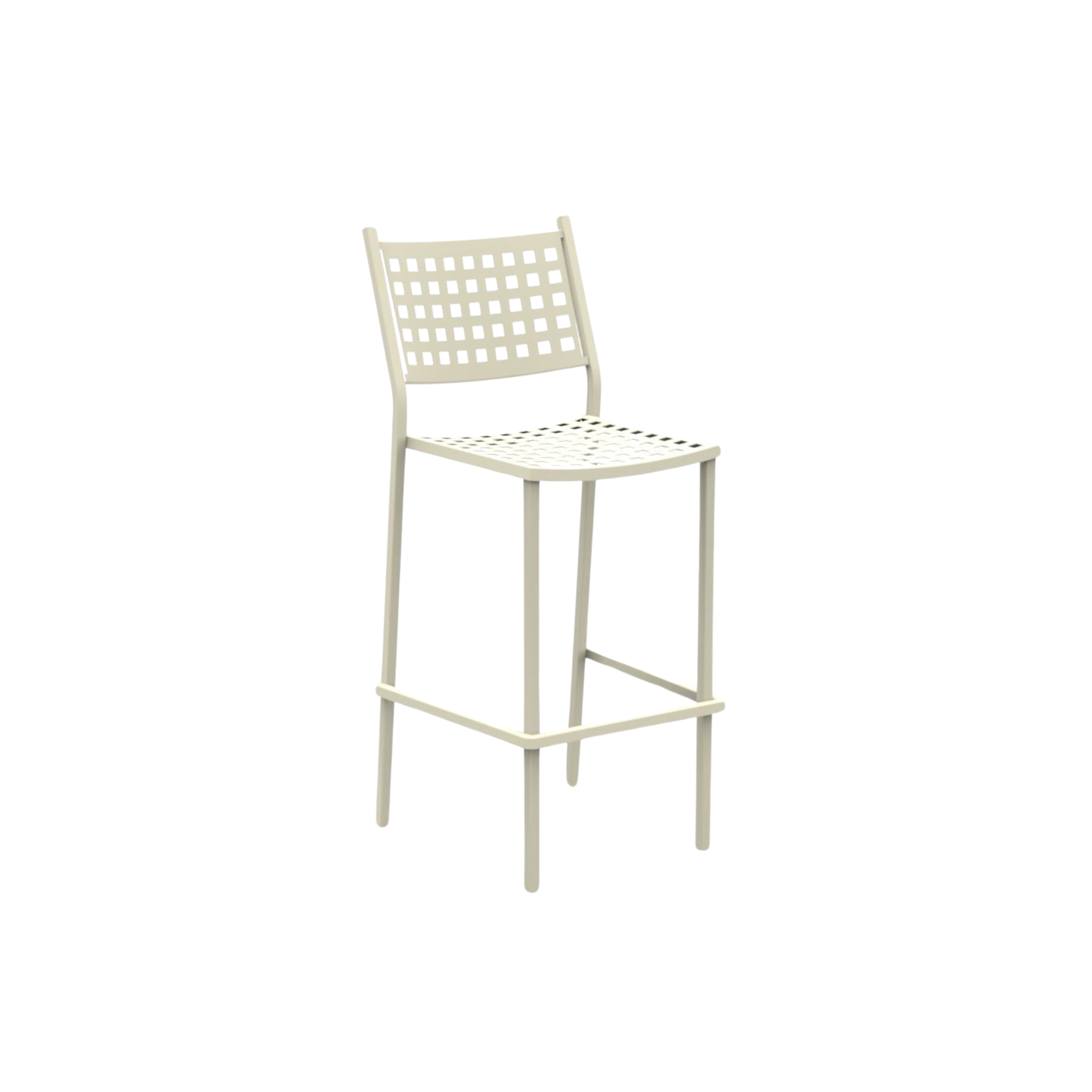 Sgabello in metallo moderno impilabile da giardino "Alice" cm 44x51 107h
