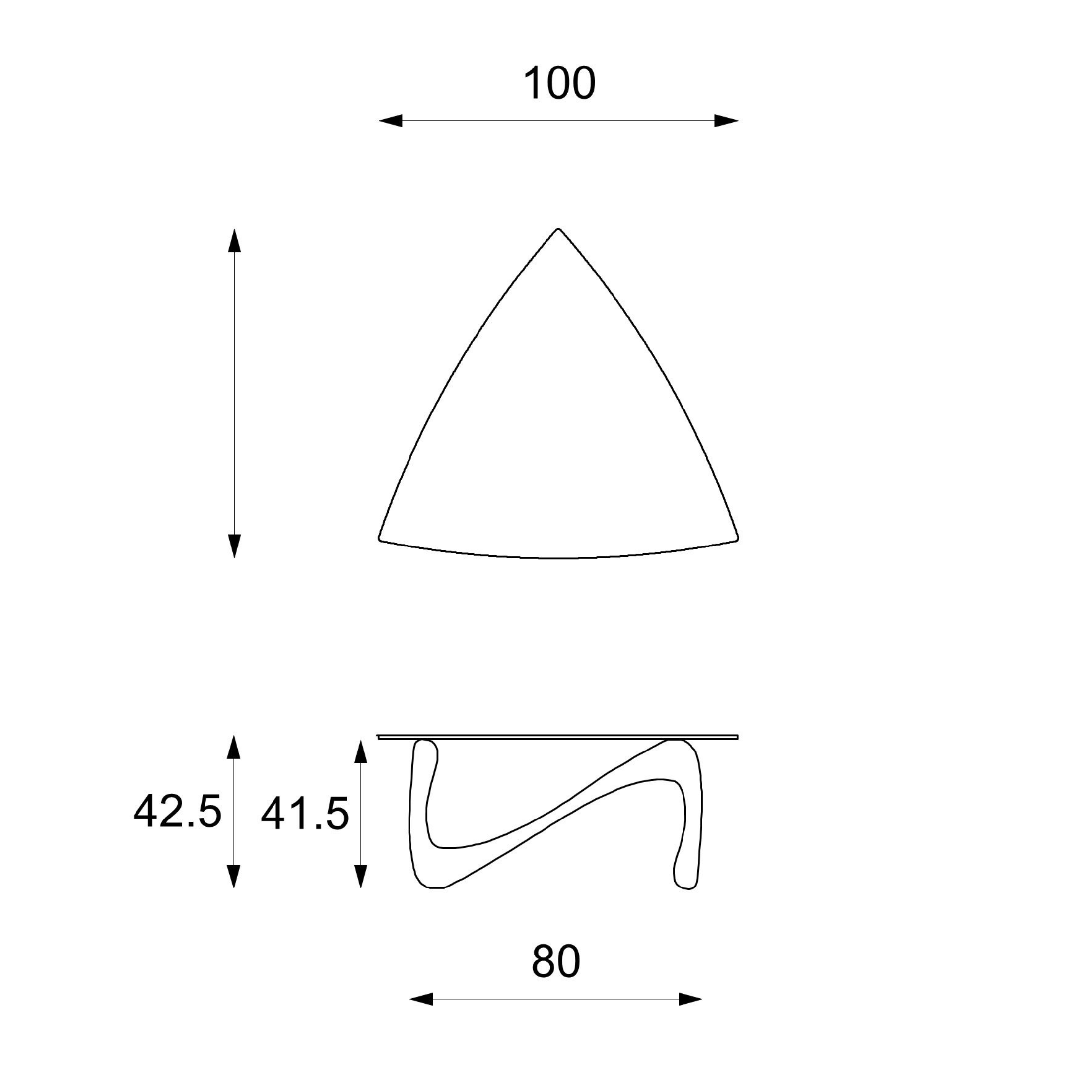Mesita baja en piedra fósil "Tetris" tapa de cristal templado 100x100 cm 42,5h