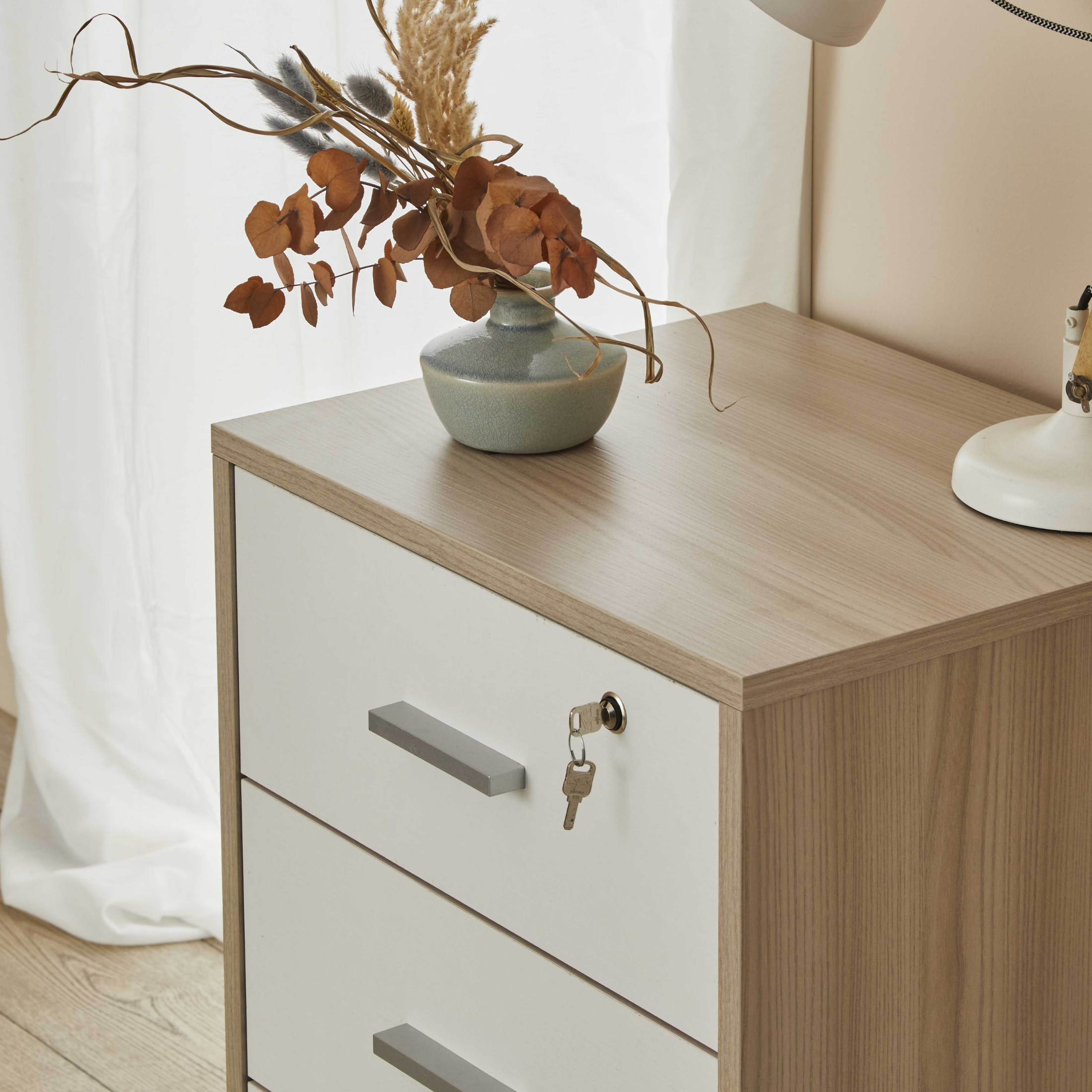 Mobile 3 cassetti con ruote "Drop" per scrivania cm 50x41 70h