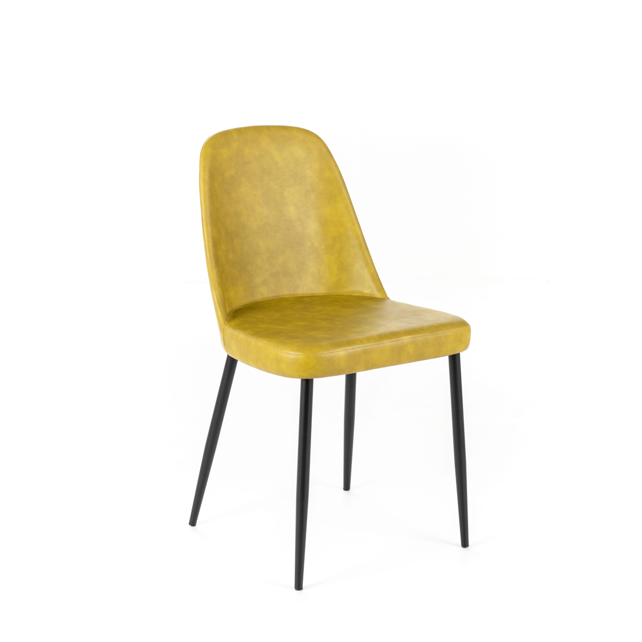 Chaise moderne rembourrée en simili cuir "Tamara" soft touch 45x52 cm 85h