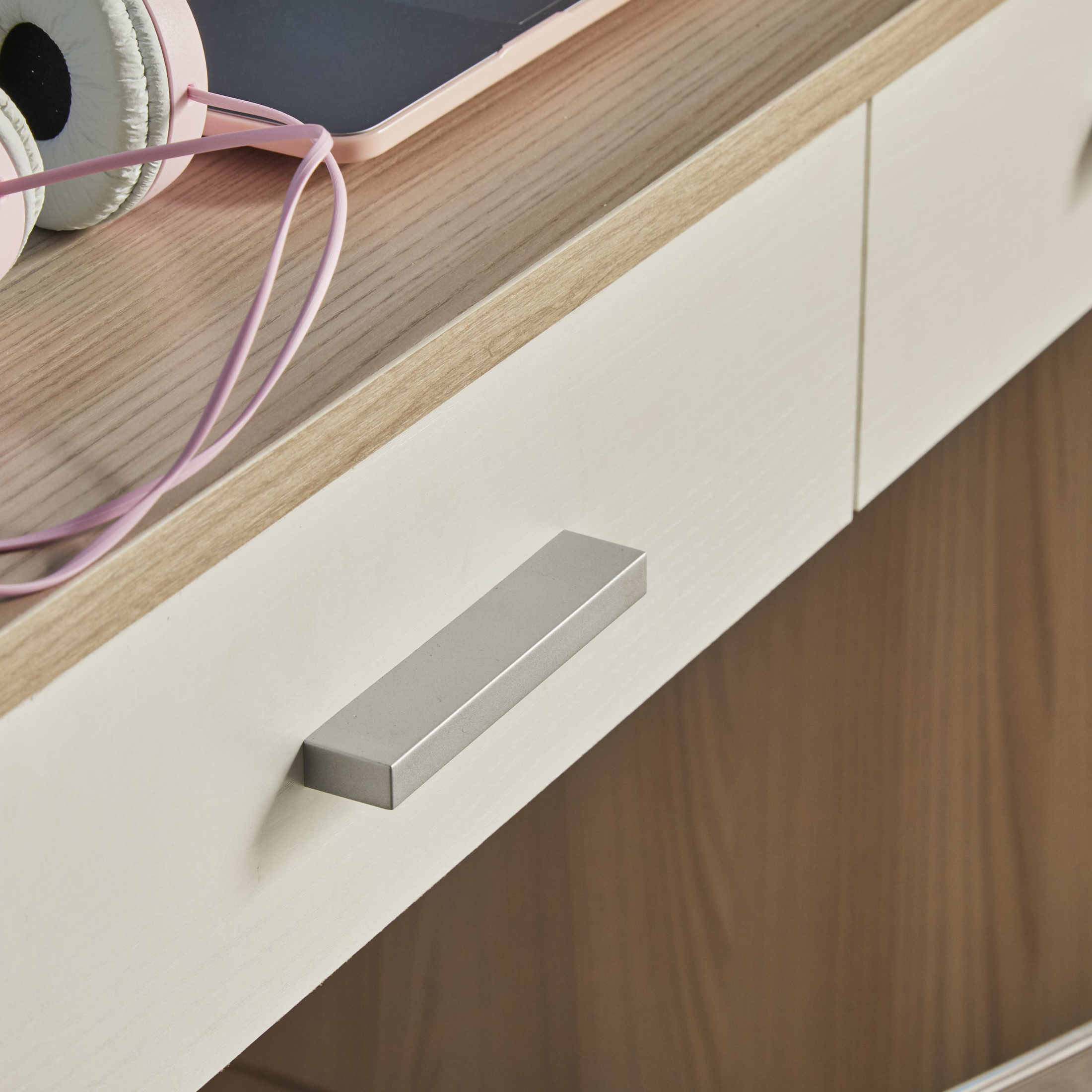 Scrivania moderna 2 cassetti "Vanda" in legno cm 91x55 76h