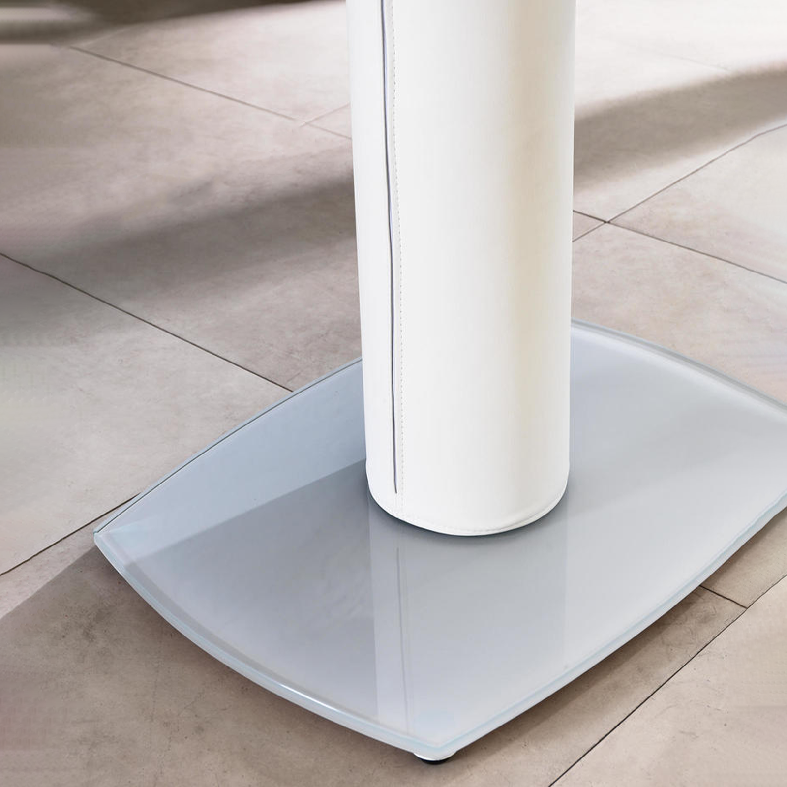 Tavolo allungabile "Bangkok" in vetro materico gambe in metallo cm 120/180x90 76h