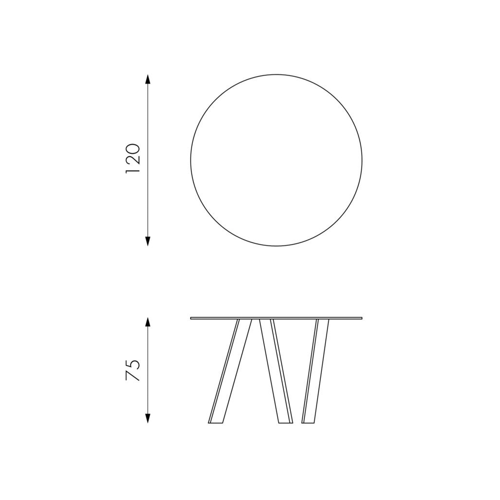 Tavolo moderno da pranzo tondo "Idahol" in vetro temperato cm 120x120 75h