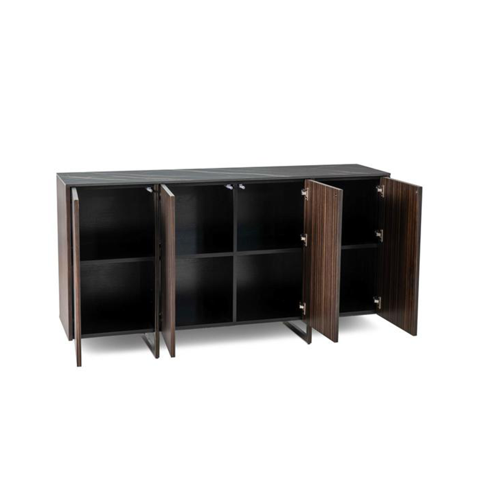 Buffet de salon "Omega" en MDF avec plateau en céramique 4 portes 160x40 cm 85h
