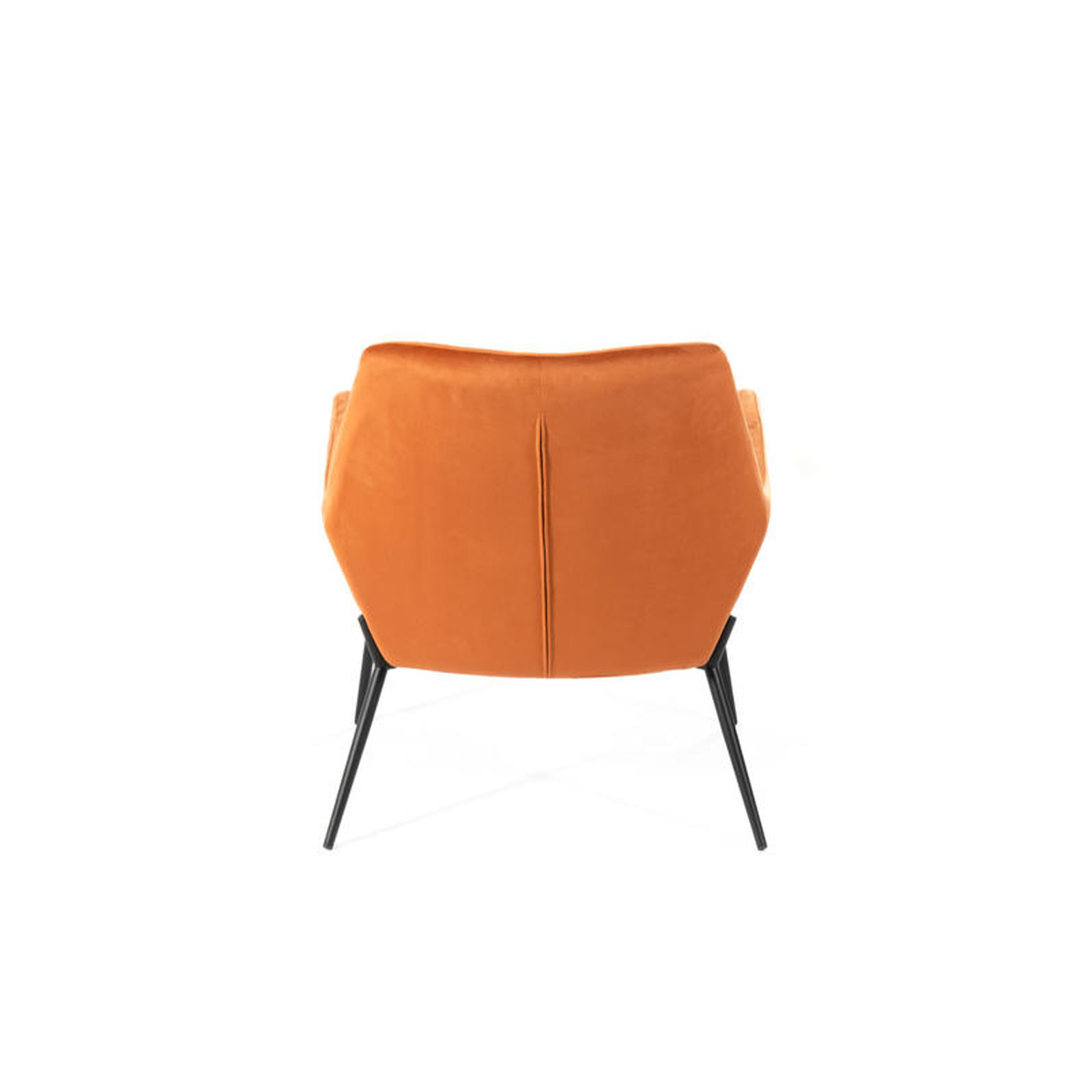 Fauteuil moderne rembourré "Gin" en velours avec pieds en métal 70x72 79h cm