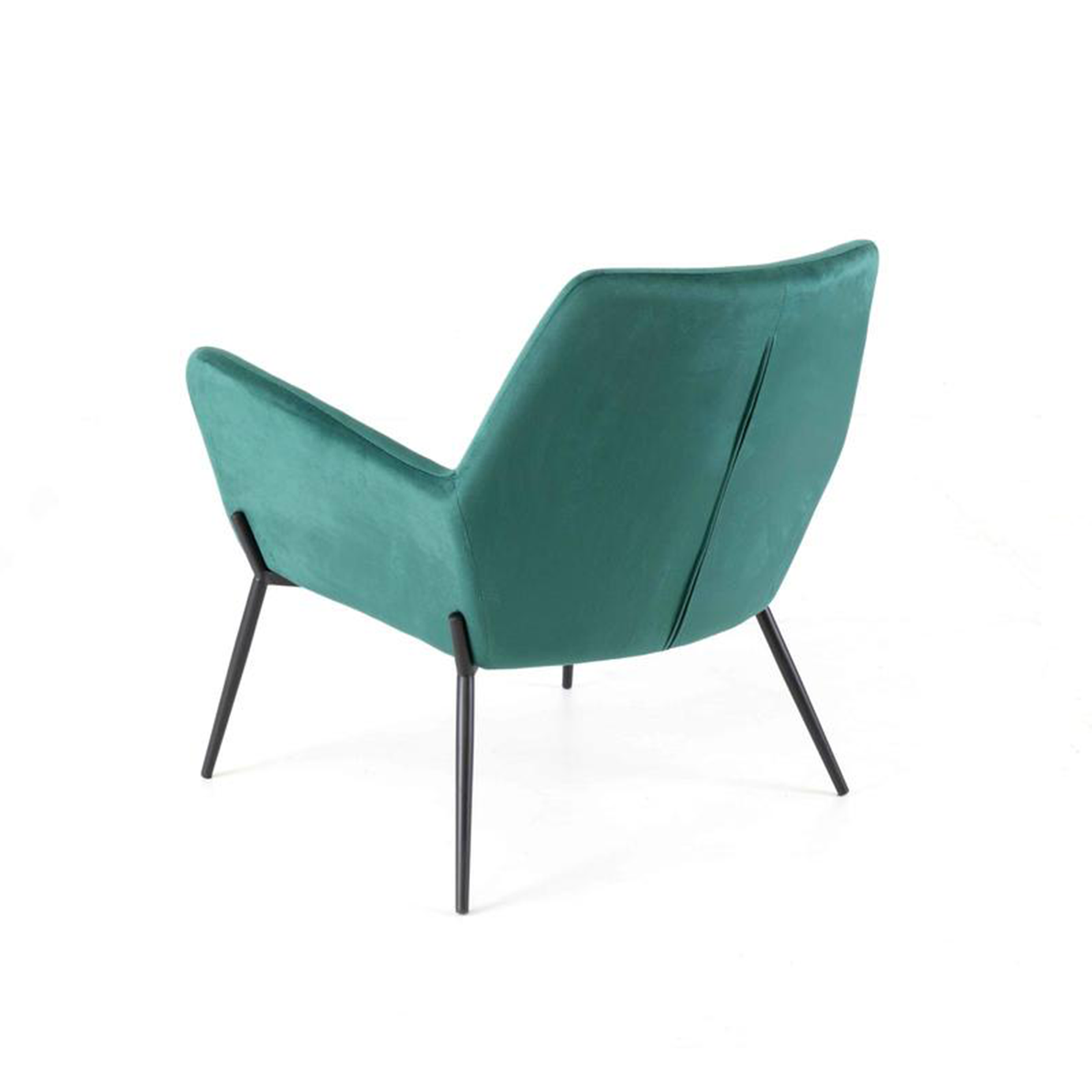 Fauteuil moderne rembourré "Gin" en velours avec pieds en métal 70x72 79h cm