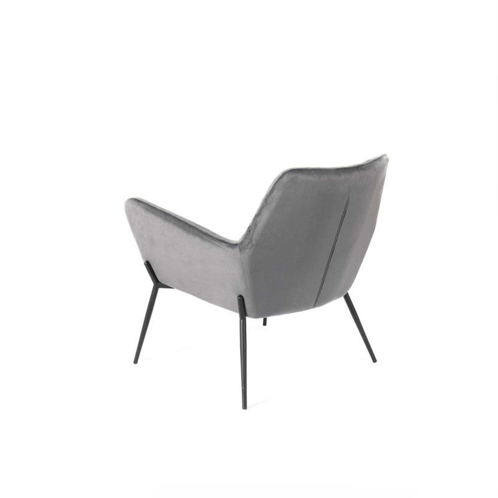 Fauteuil moderne rembourré "Gin" en velours avec pieds en métal 70x72 79h cm