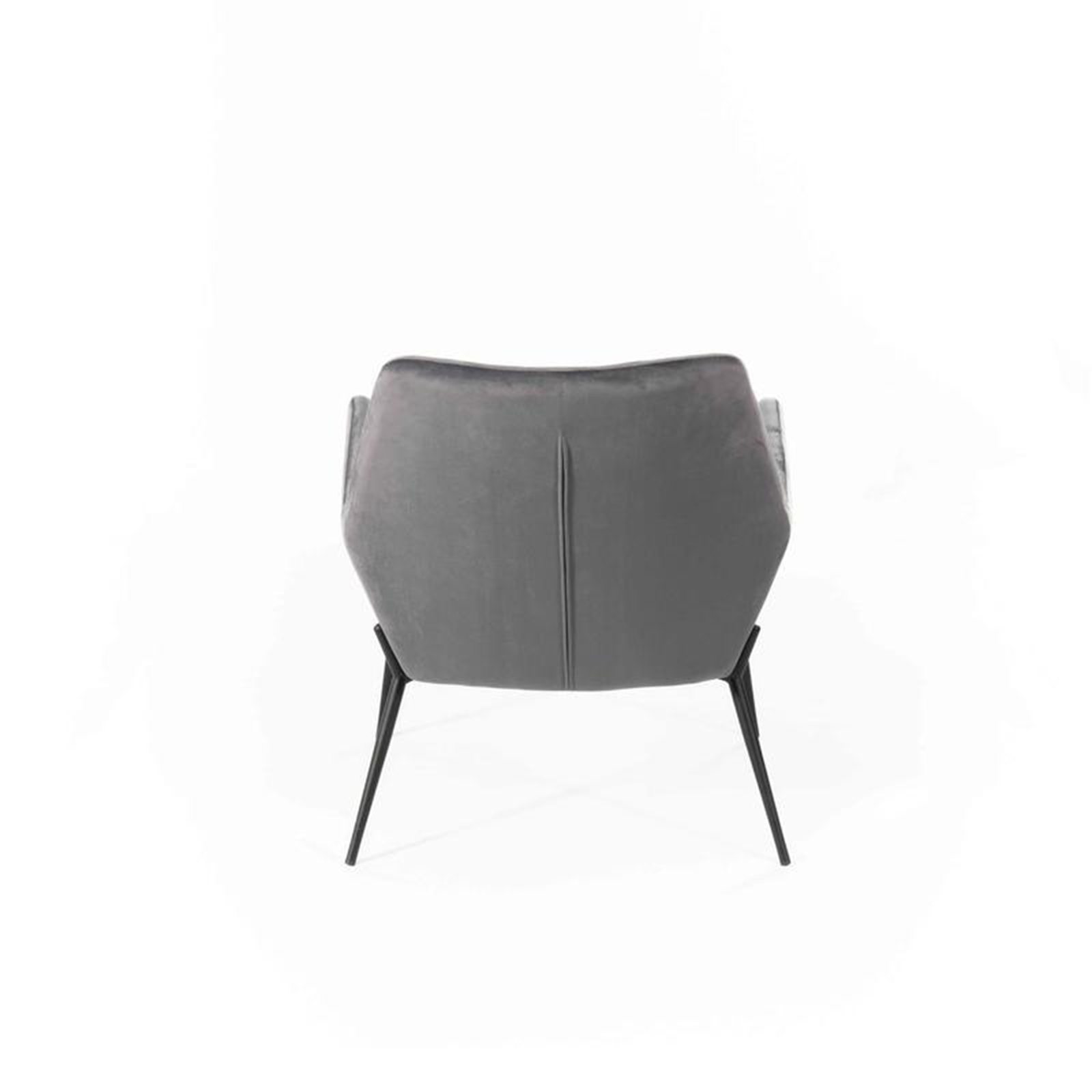 Fauteuil moderne rembourré "Gin" en velours avec pieds en métal 70x72 79h cm
