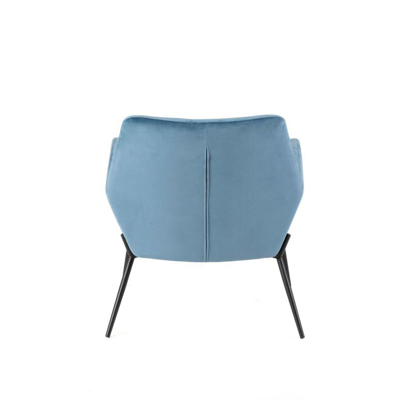 Fauteuil moderne rembourré "Gin" en velours avec pieds en métal 70x72 79h cm